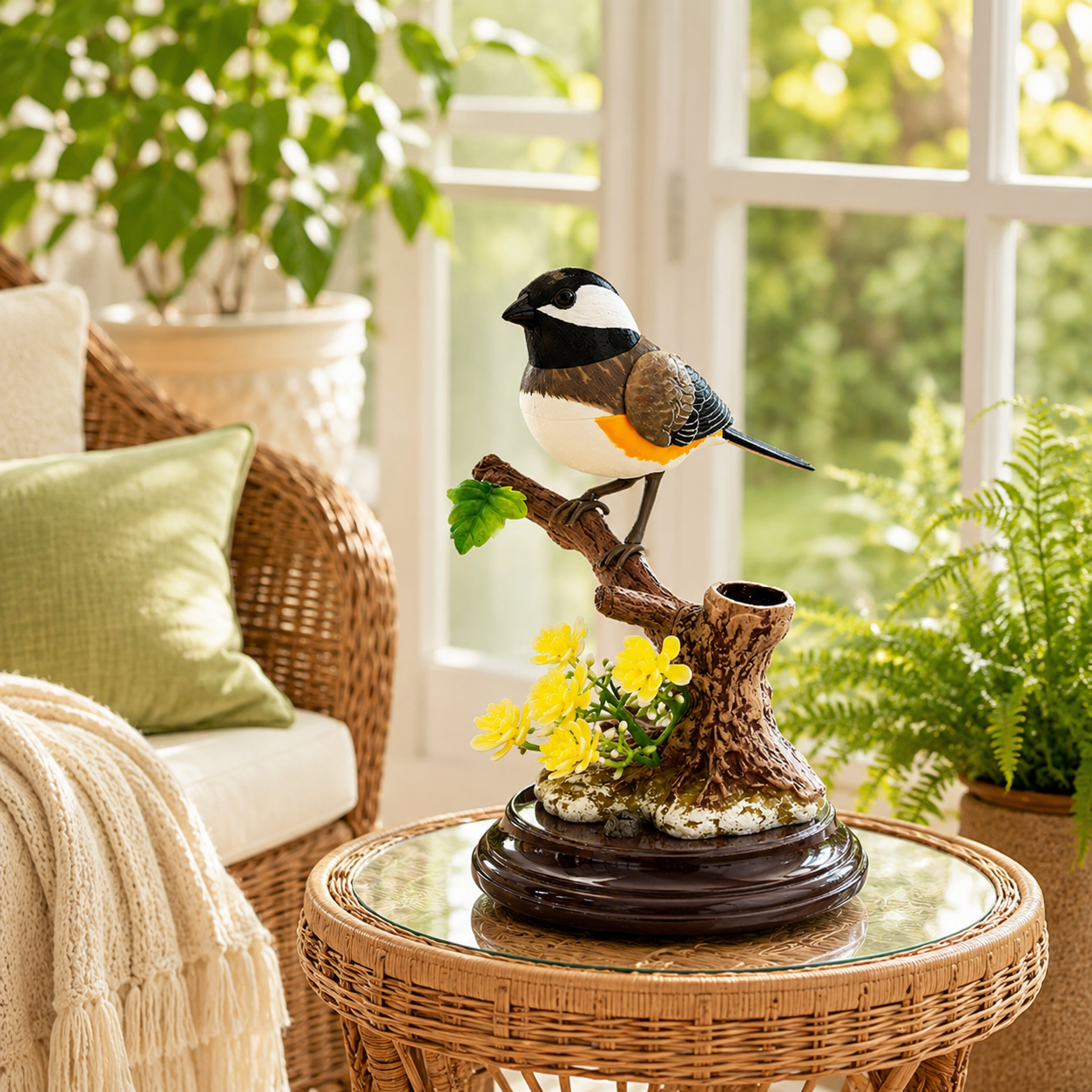 Voice Activated Moving Bird Figurine