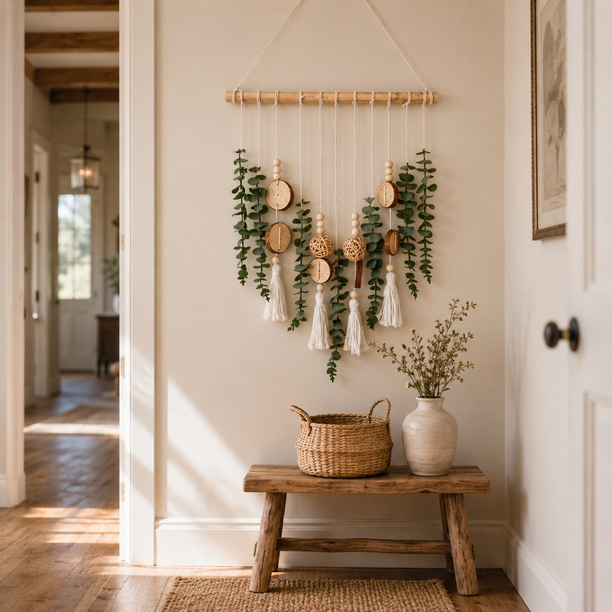 Boho Greenery Wall Hanging Decor