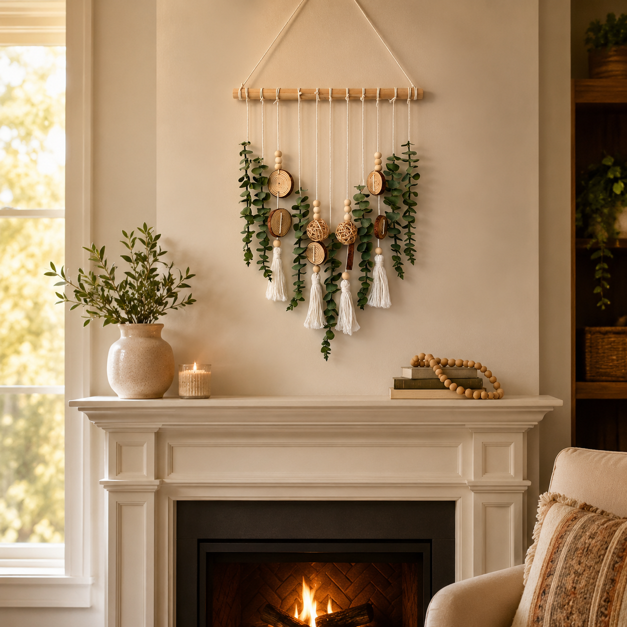 Boho Greenery Wall Hanging Decor