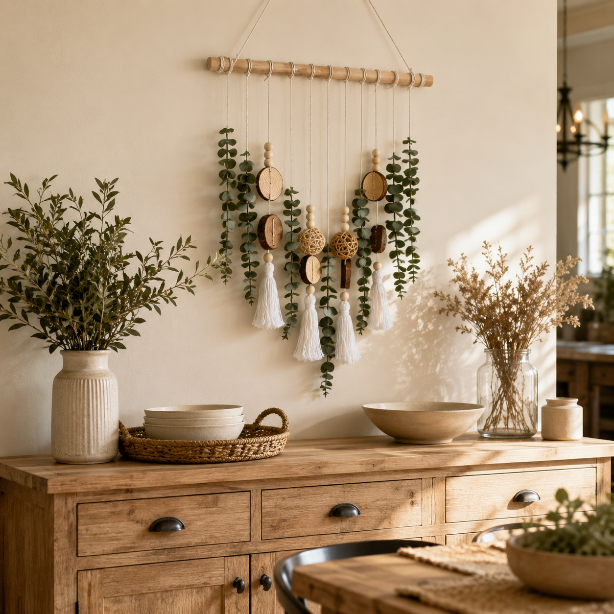 Boho Greenery Wall Hanging Decor