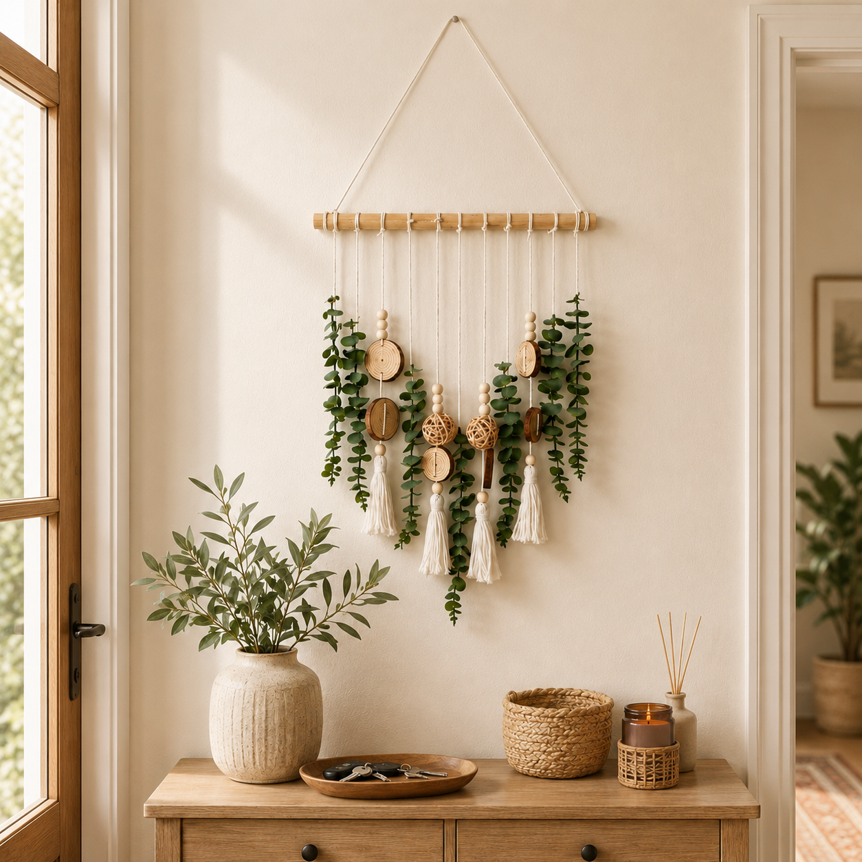 Boho Greenery Wall Hanging Decor