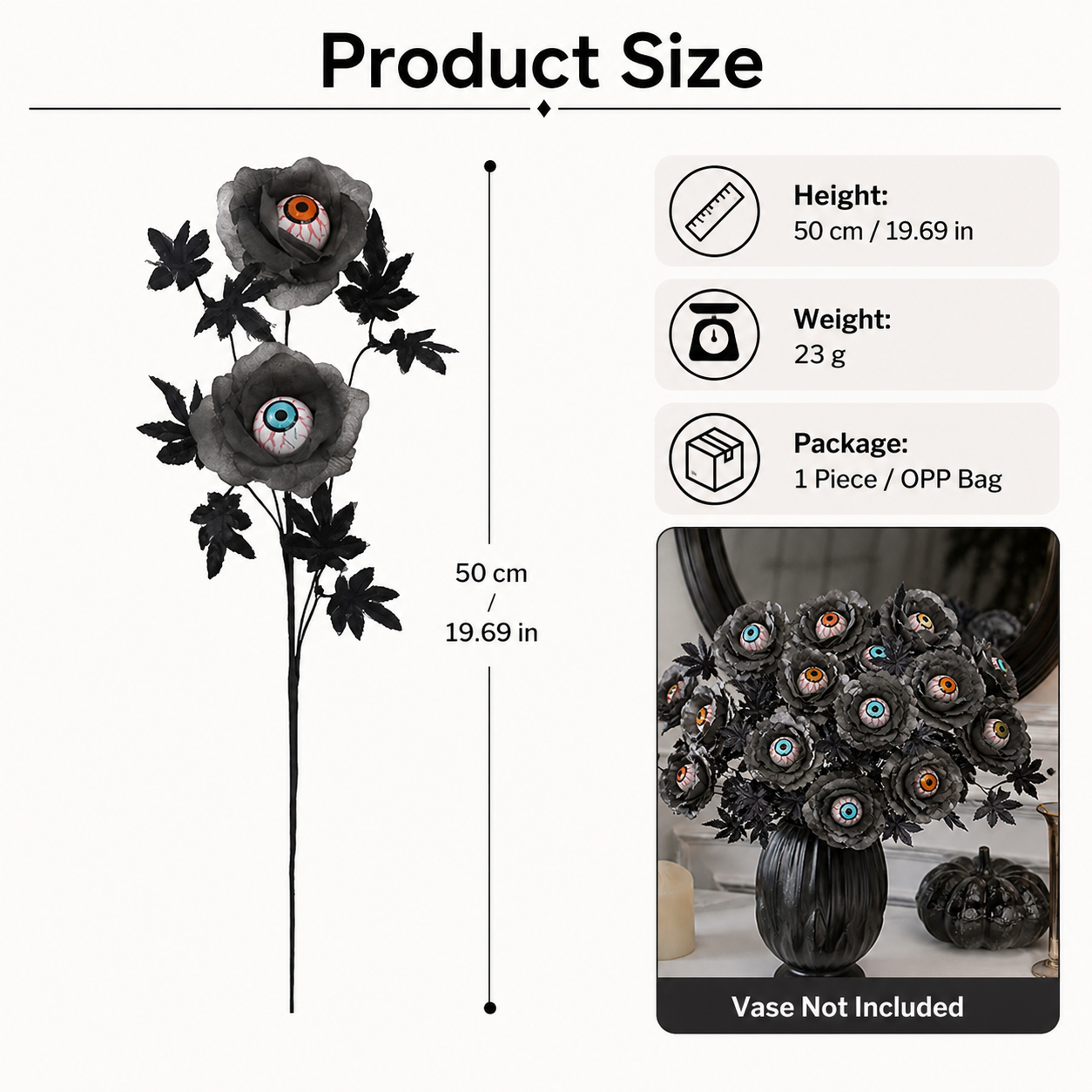 Halloween Eyeball Flower Stem