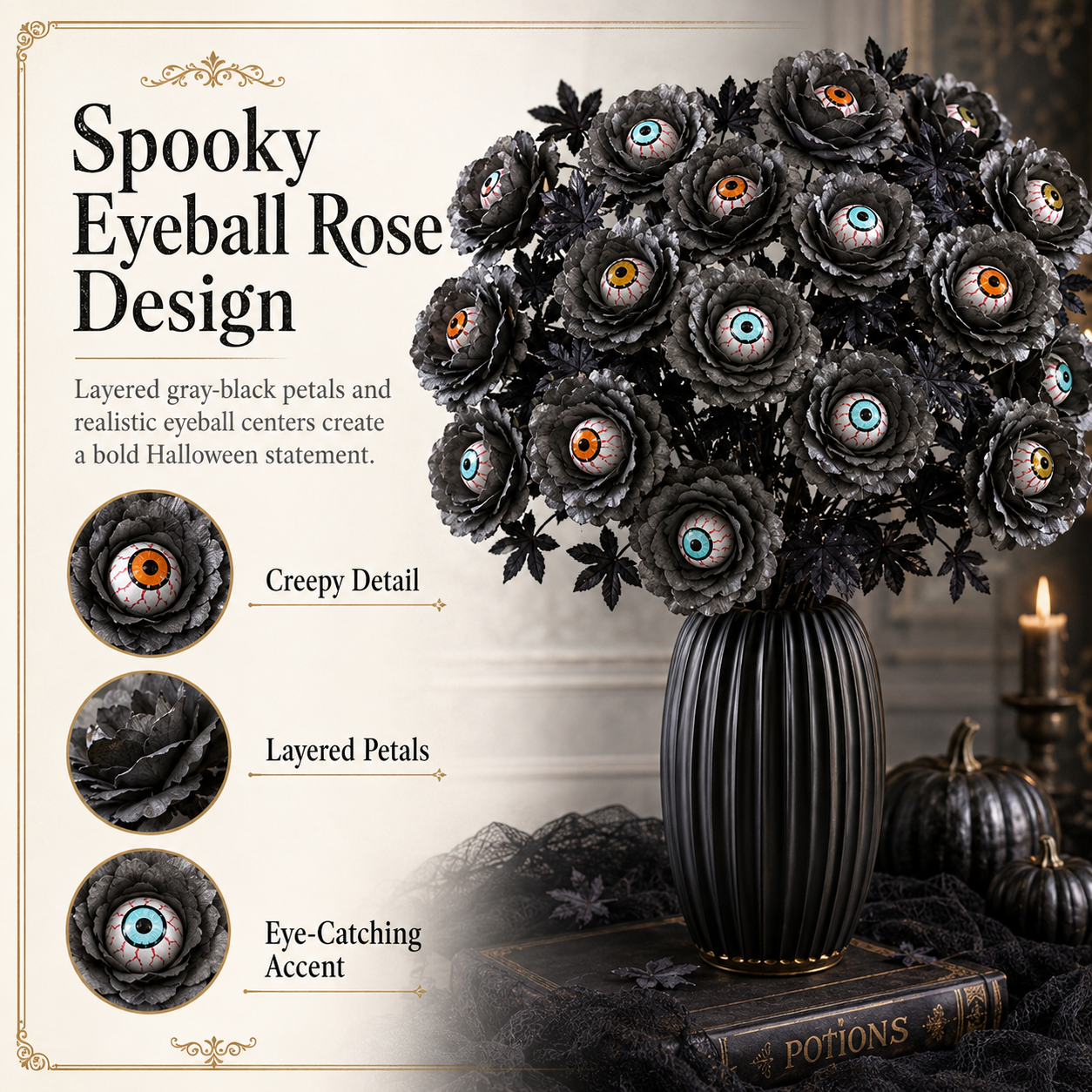 Halloween Eyeball Flower Stem