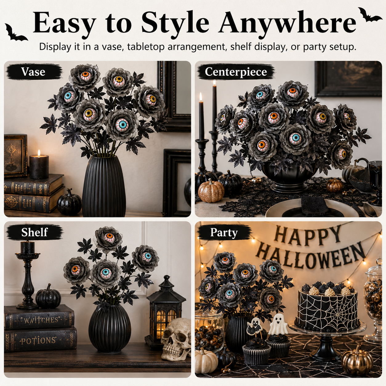 Halloween Eyeball Flower Stem