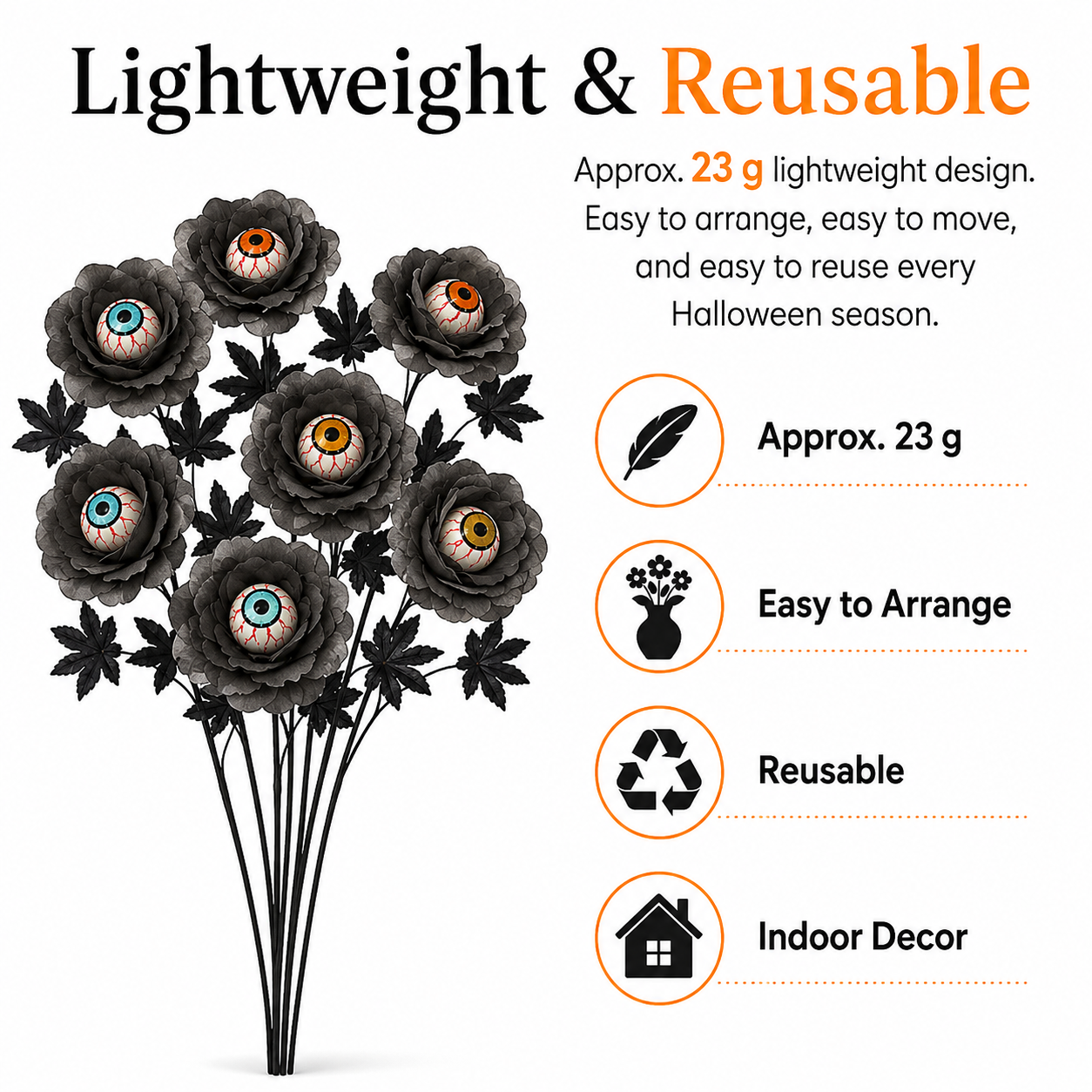 Halloween Eyeball Flower Stem