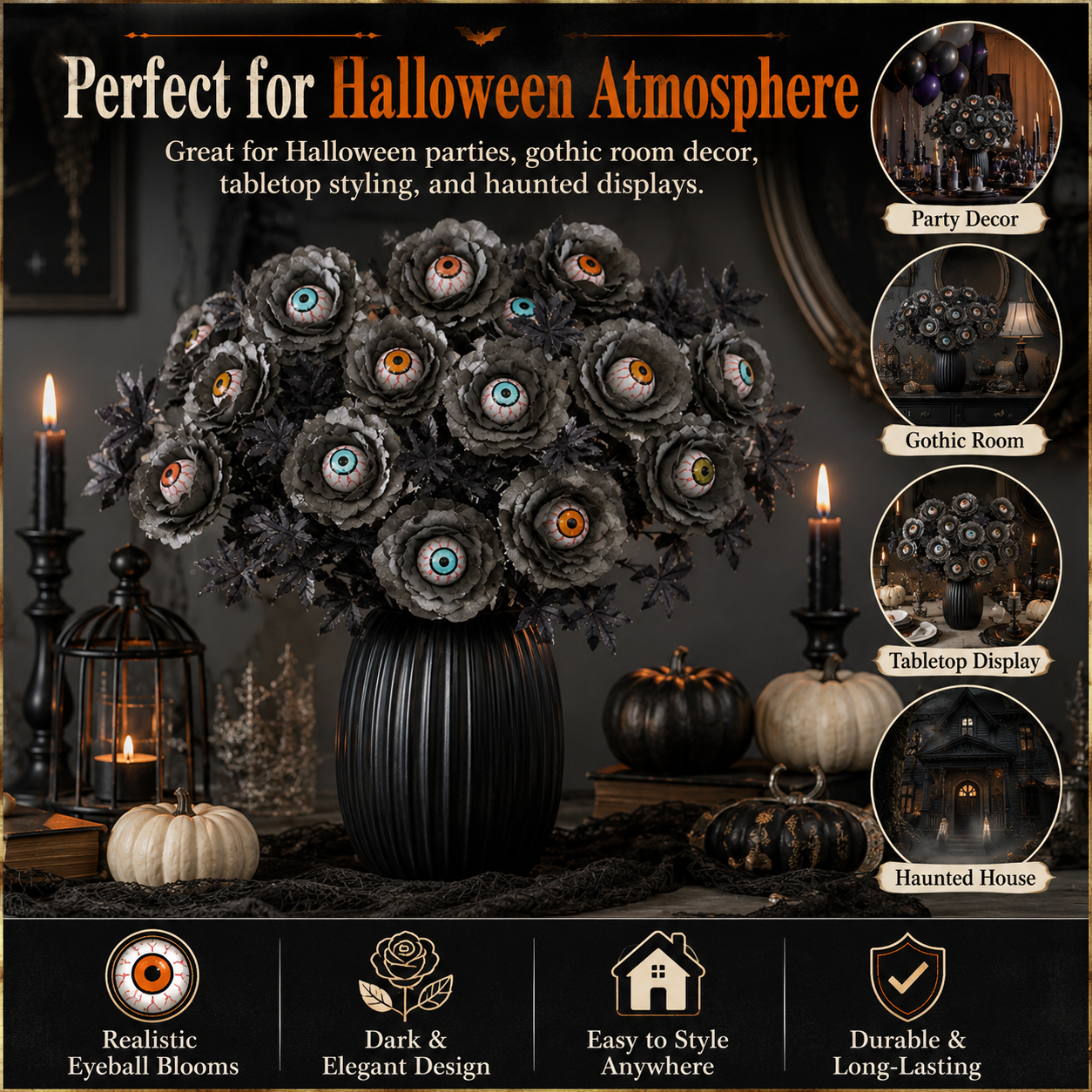 Halloween Eyeball Flower Stem