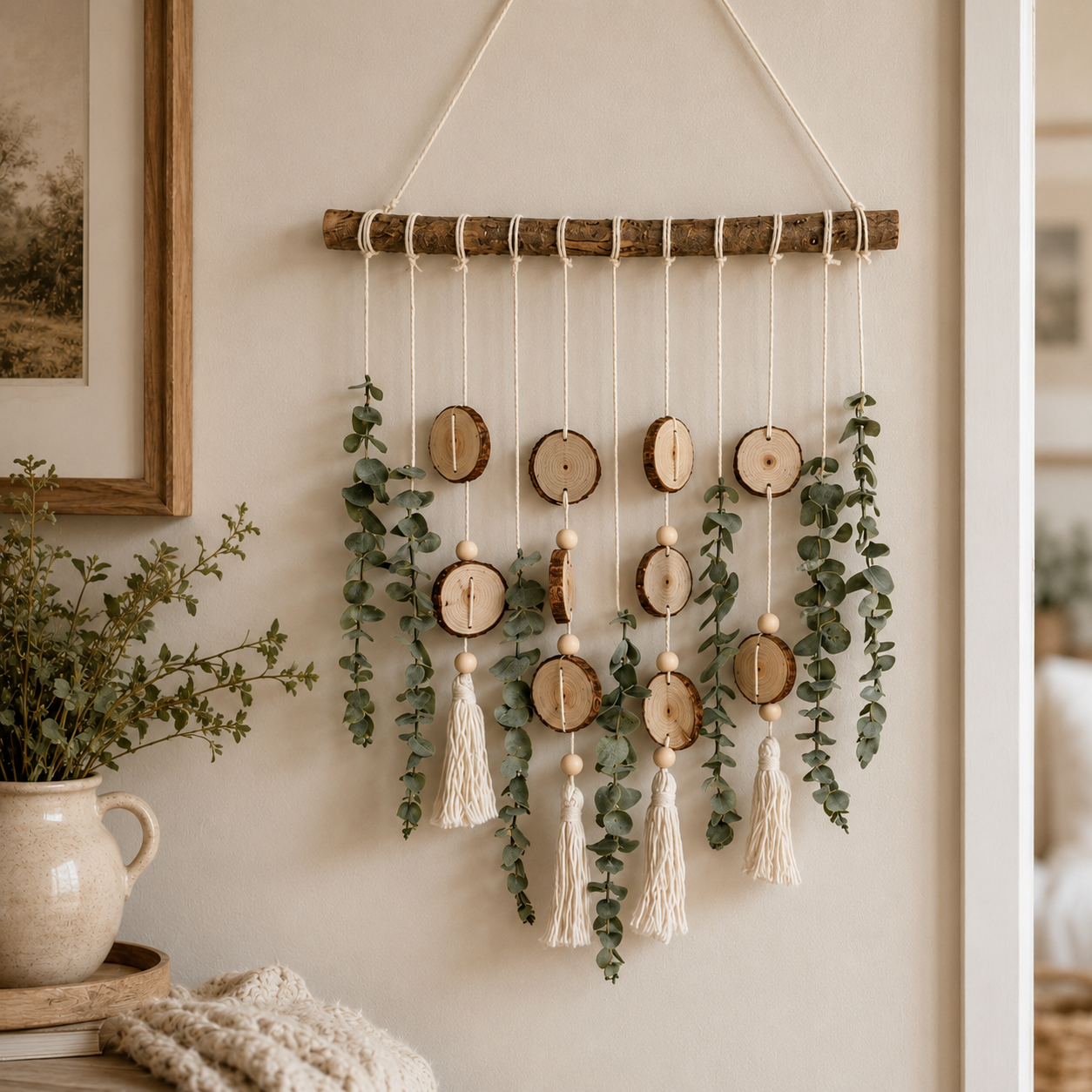 Boho Greenery Wall Hanging Decor