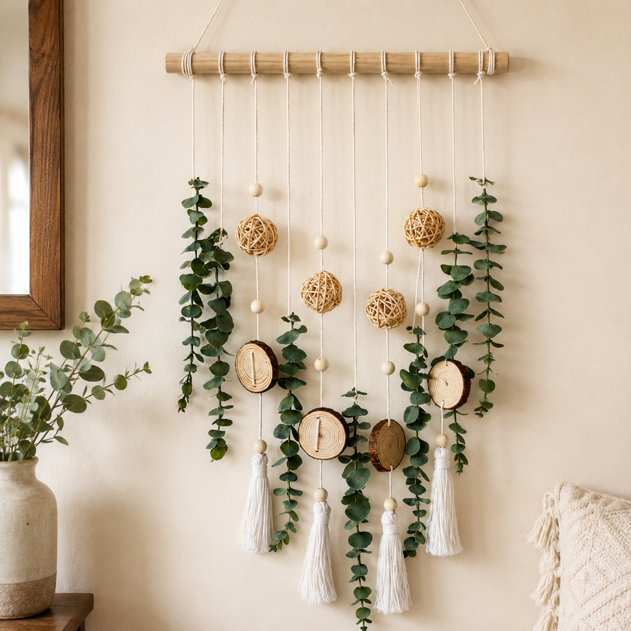 Boho Greenery Wall Hanging Decor