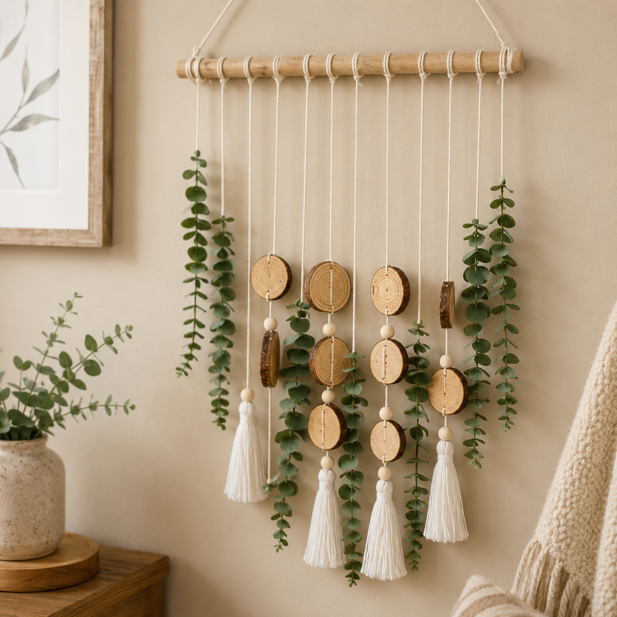Boho Greenery Wall Hanging Decor