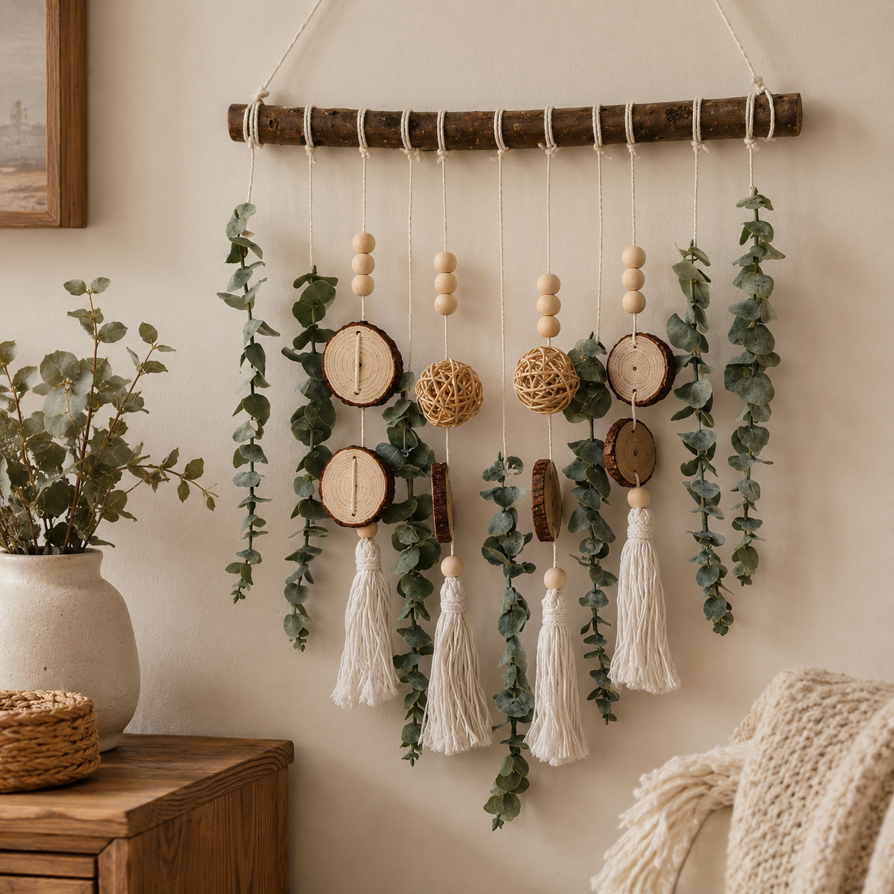 Boho Greenery Wall Hanging Decor