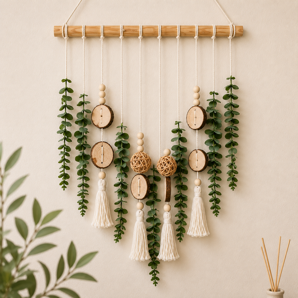 Boho Greenery Wall Hanging Decor
