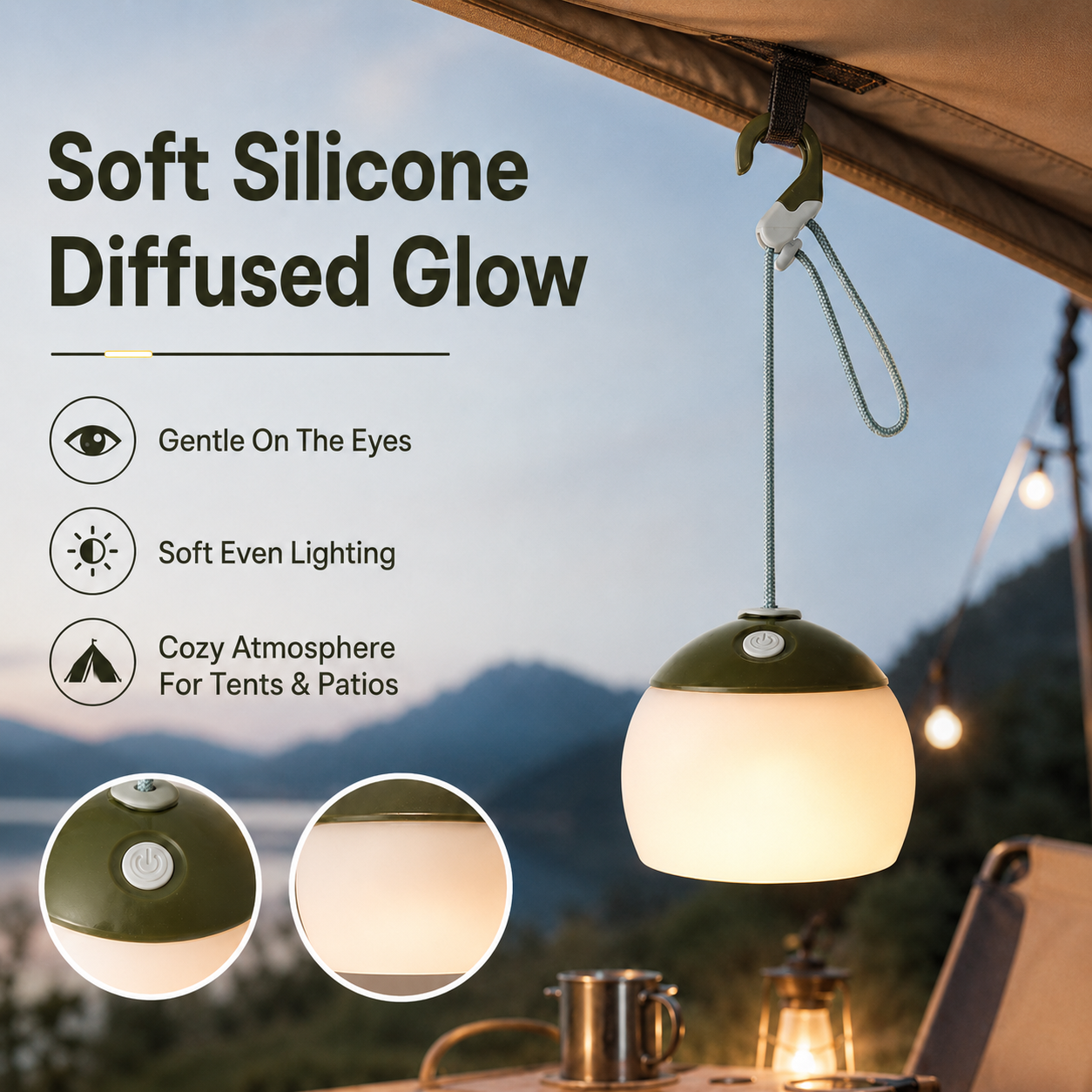 Rechargeable Hanging Camping Lantern