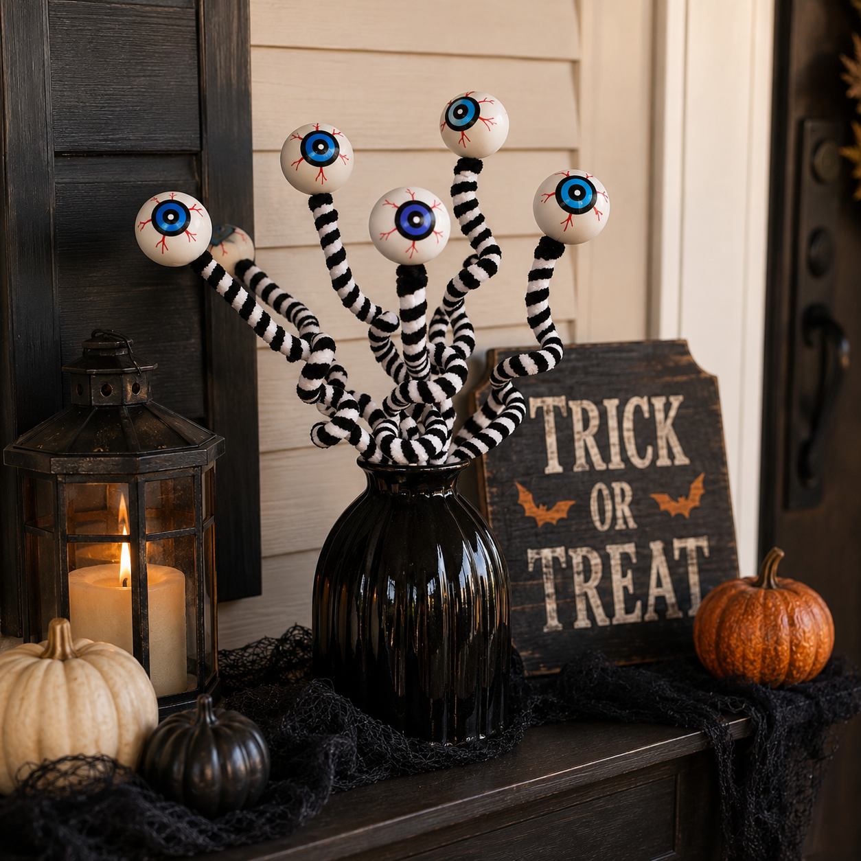 6 Pcs Halloween Bendable Eyeball Branch Stems