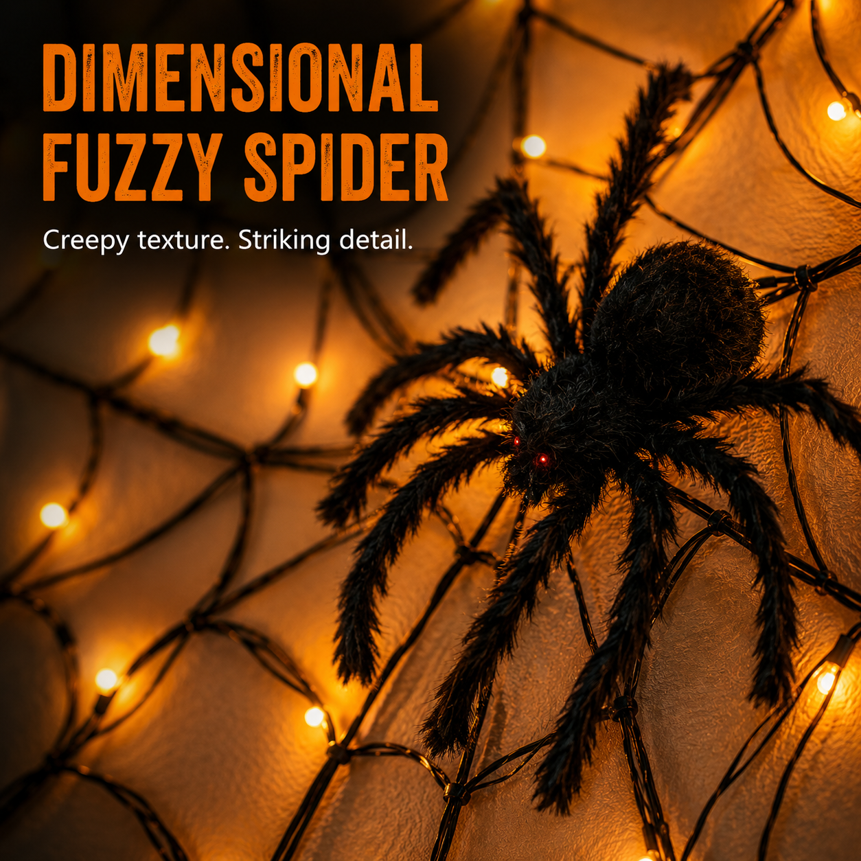 47.2" Lighted Halloween Spider Web