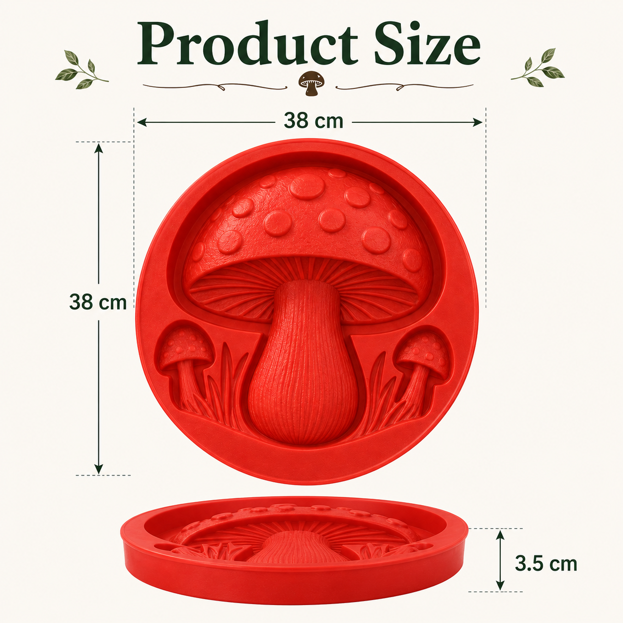 Reusable Mushroom Stepping Stone Mold for Concrete