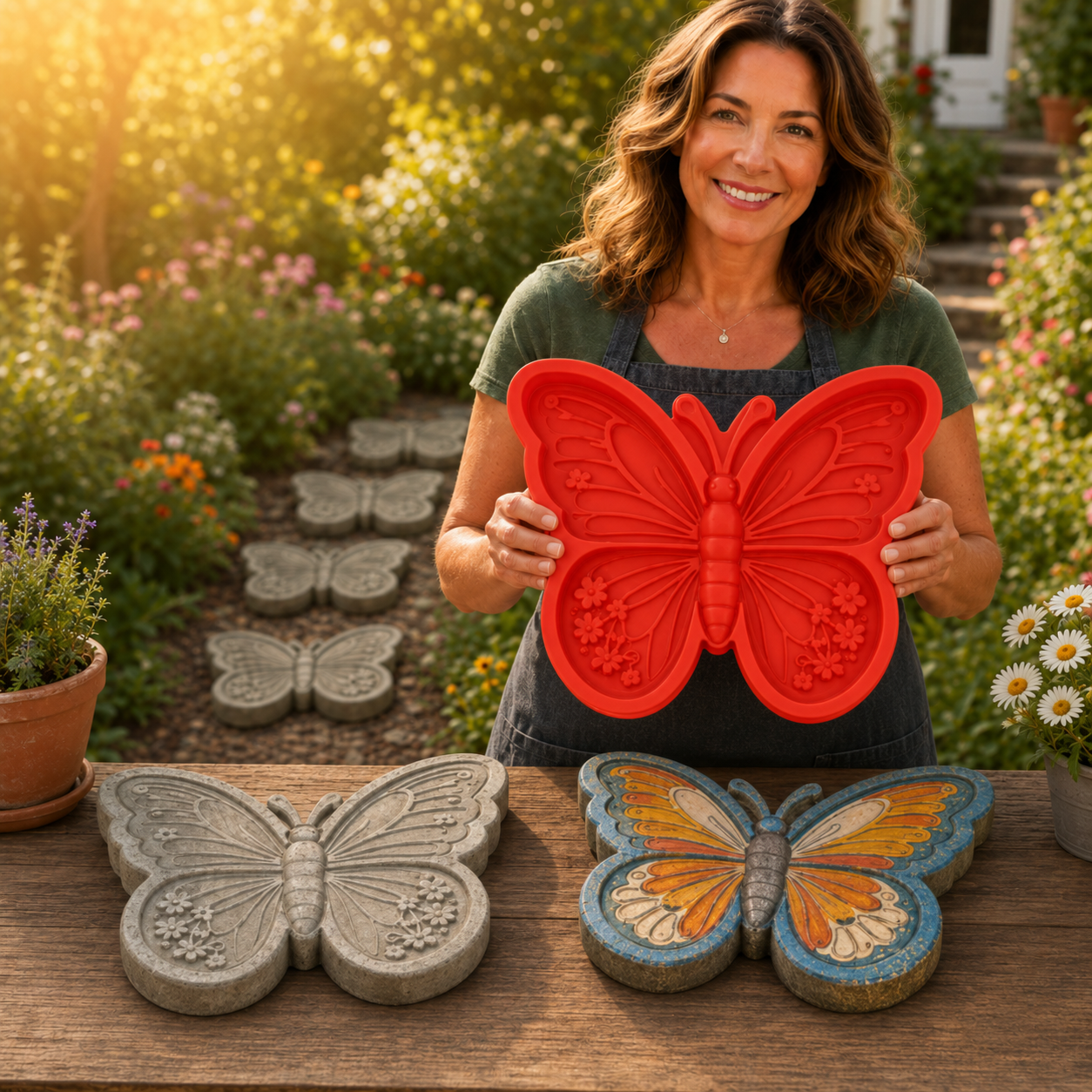 Reusable Mushroom Stepping Stone Mold for Concrete