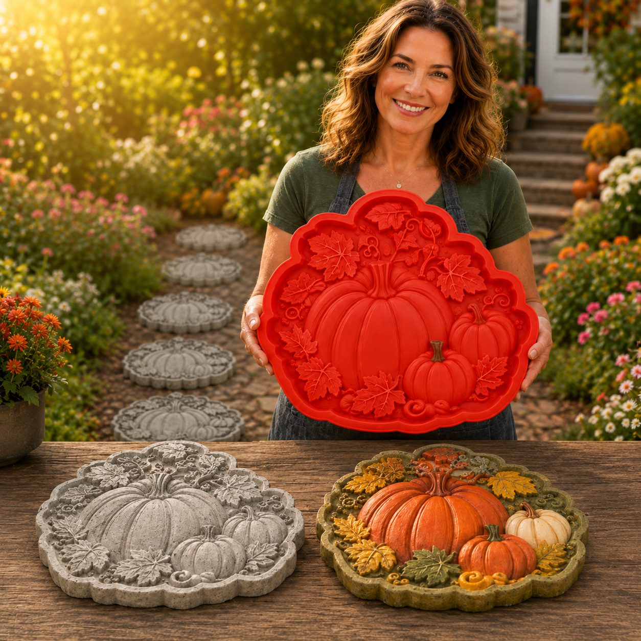 Reusable Mushroom Stepping Stone Mold for Concrete