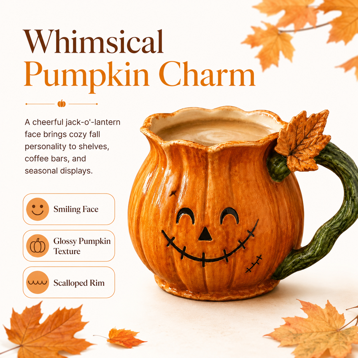 Jack O Lantern Pumpkin Mug
