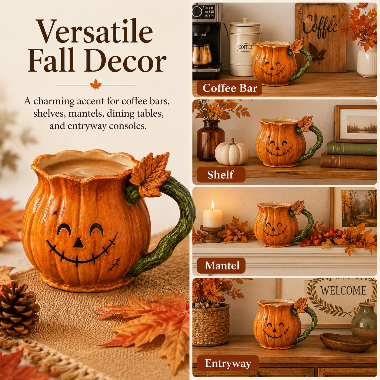 Jack O Lantern Pumpkin Mug
