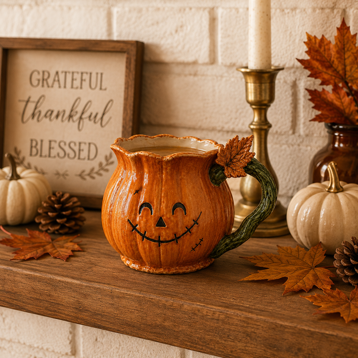 Jack O Lantern Pumpkin Mug