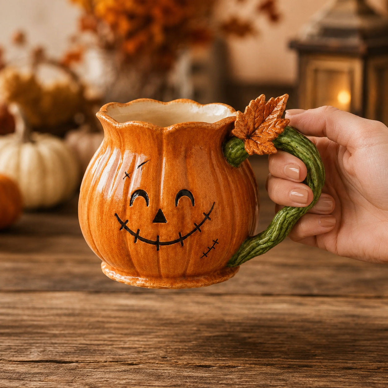 Halloween Pumpkin Cup (with stainless steel liner)
