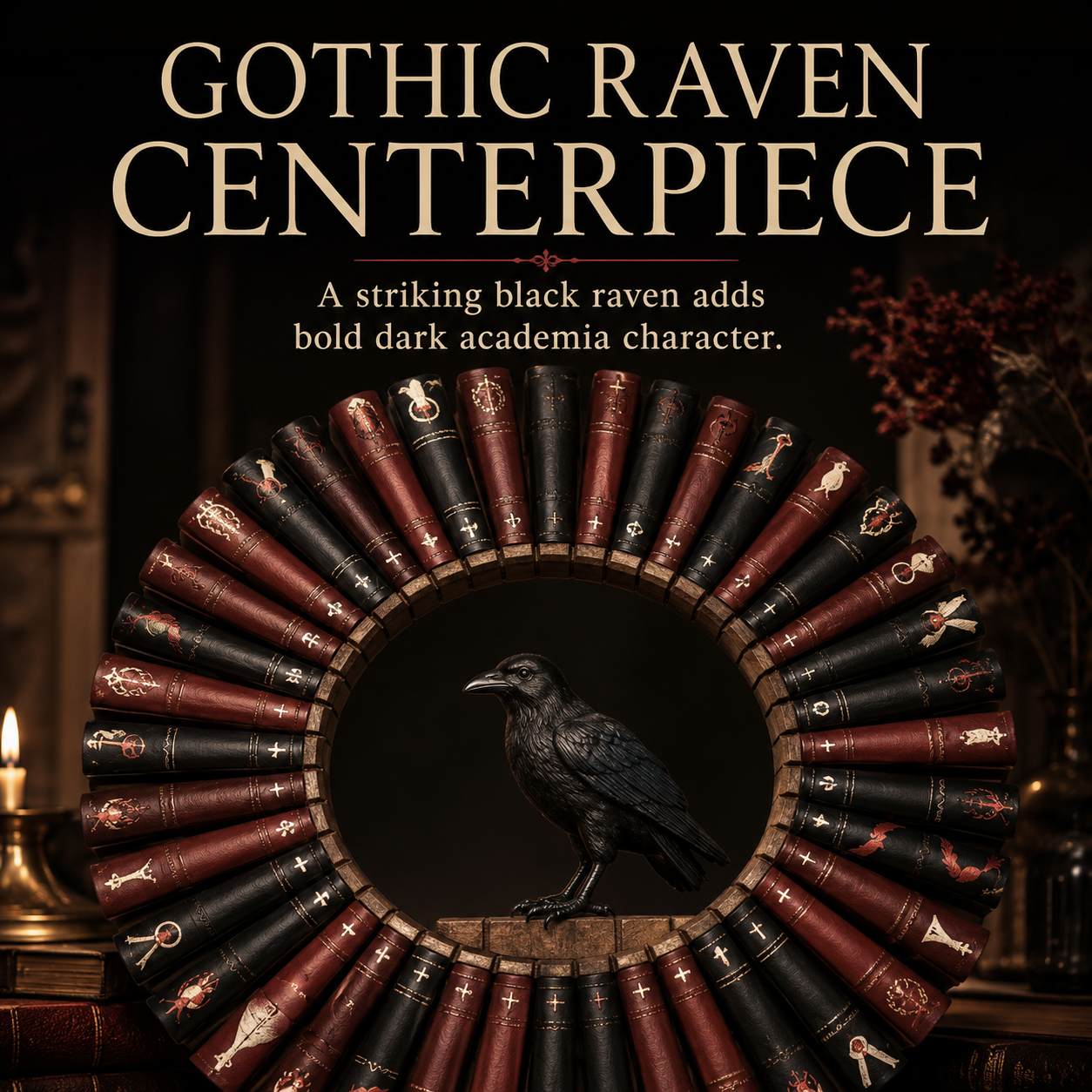 DIY Gothic Raven Book Wreath Craft Kit