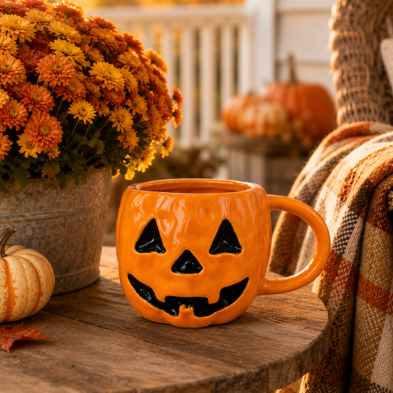 Halloween Pumpkin Cup (with stainless steel liner)