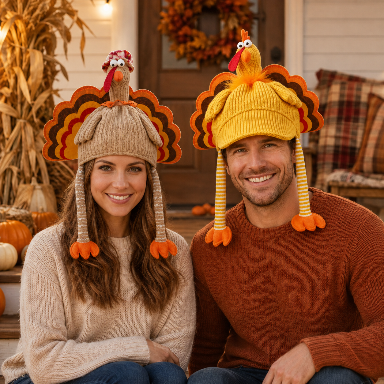 Fun Harvest Festival Knitted Hat
