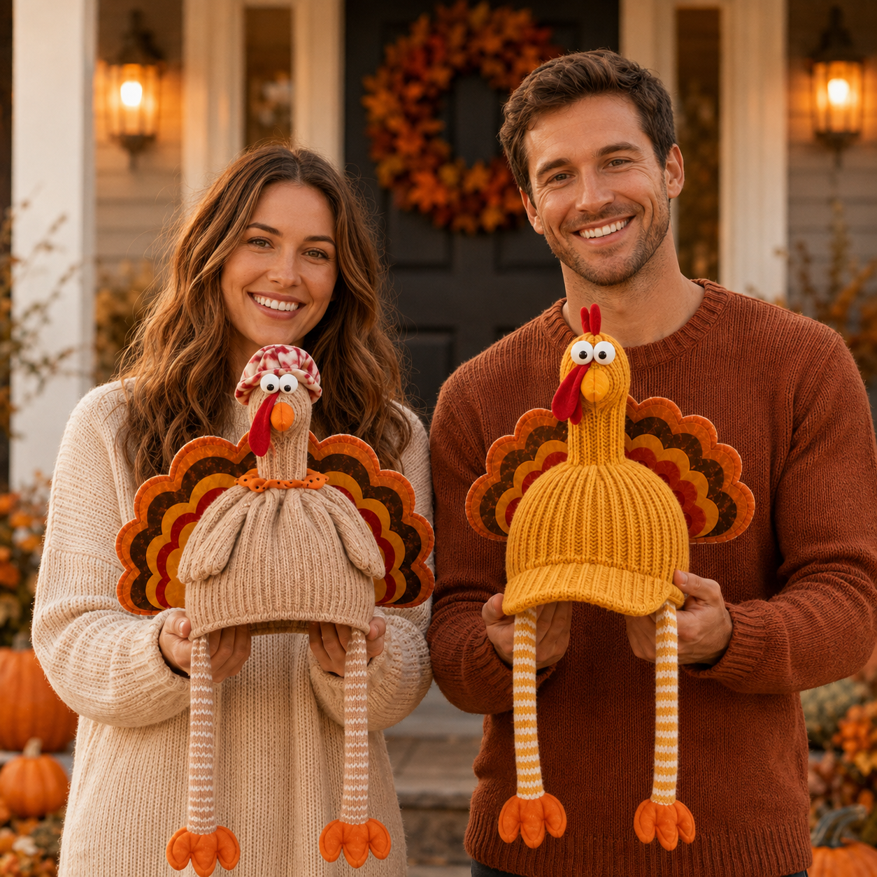 Fun Harvest Festival Knitted Hat