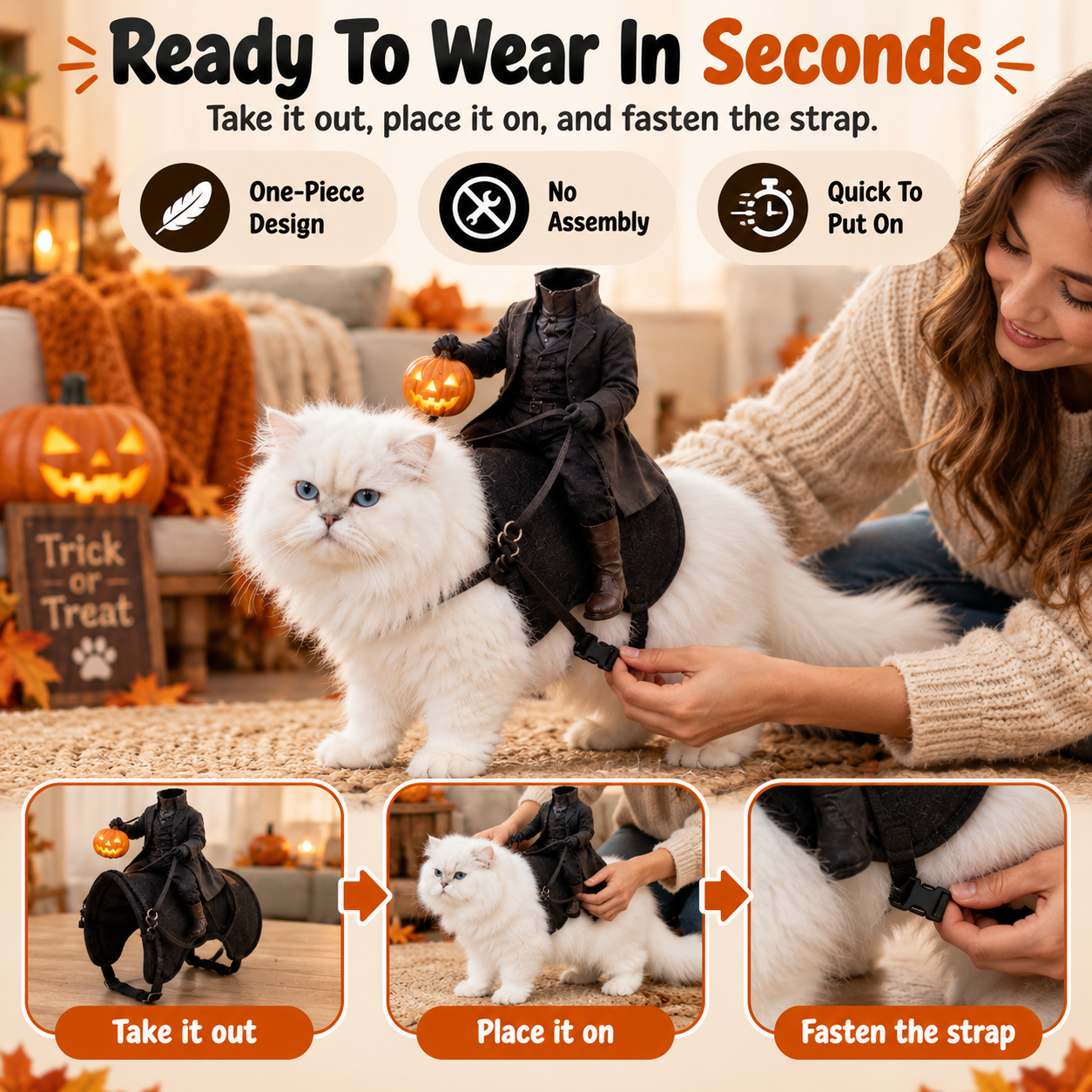 Headless Horseman Rider Pet Costume