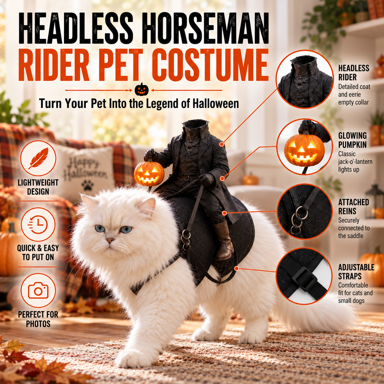 Headless Horseman Rider Pet Costume