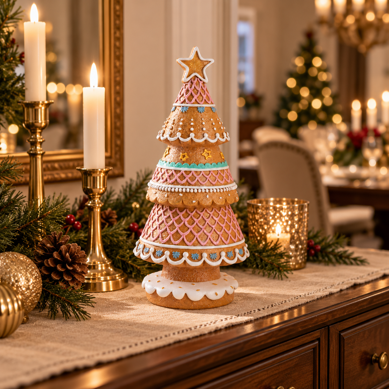 Gingerbread Christmas Tree Figurine