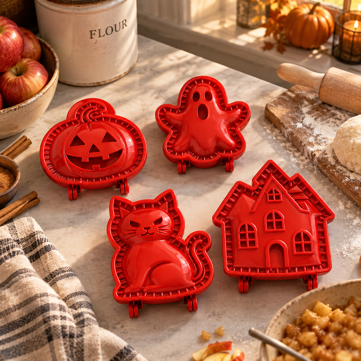 4-Piece Halloween Hand Pie Mold Set