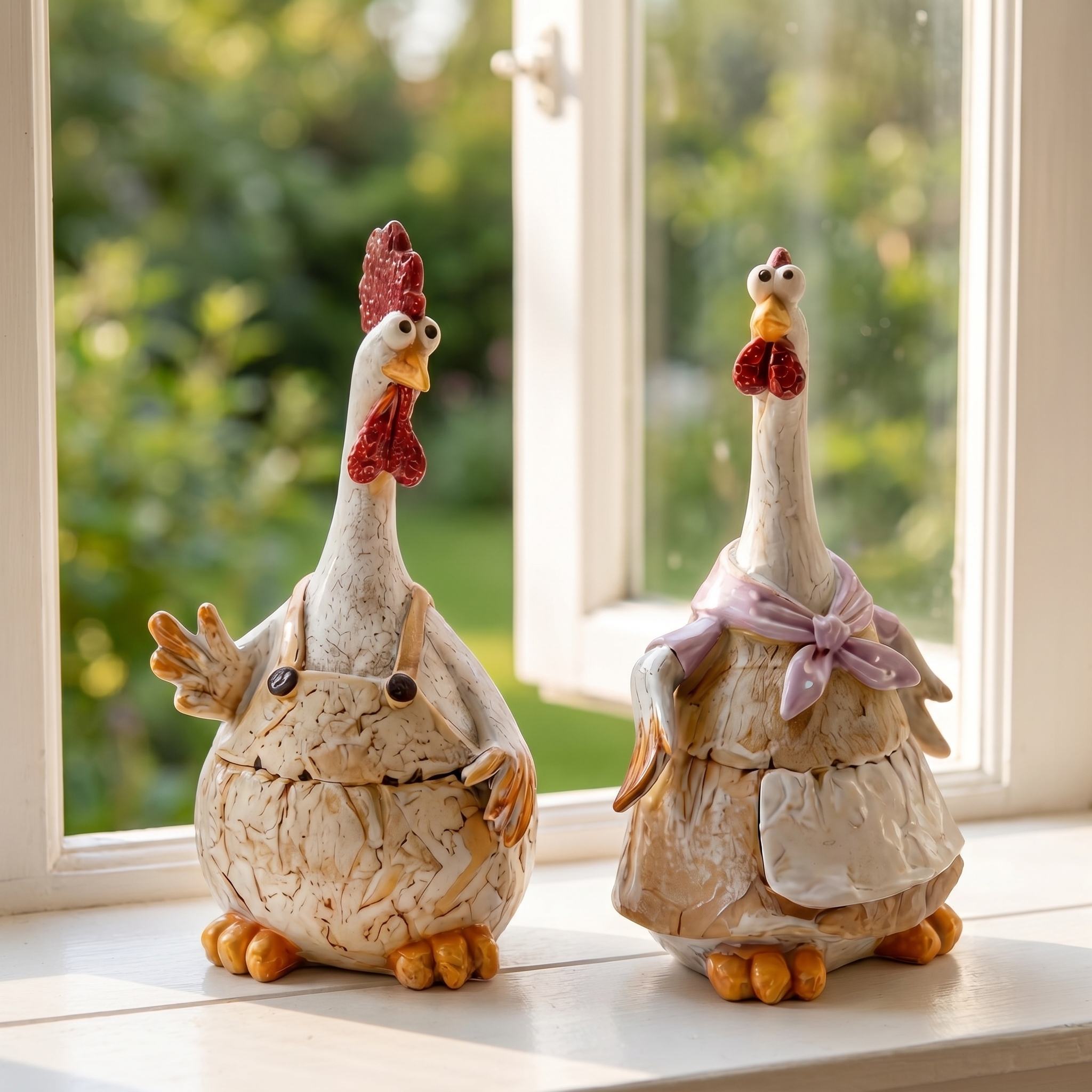 Charming Resin Chicken Figurines