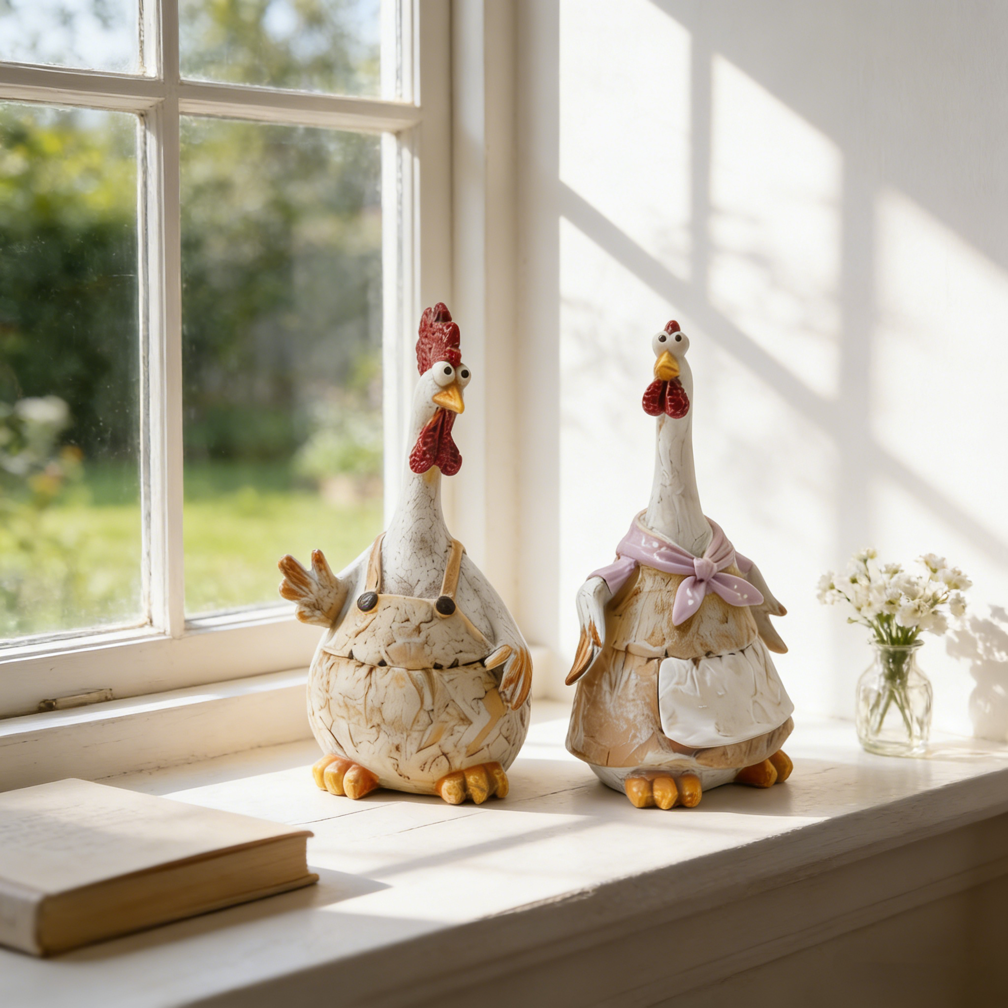 Charming Resin Chicken Figurines