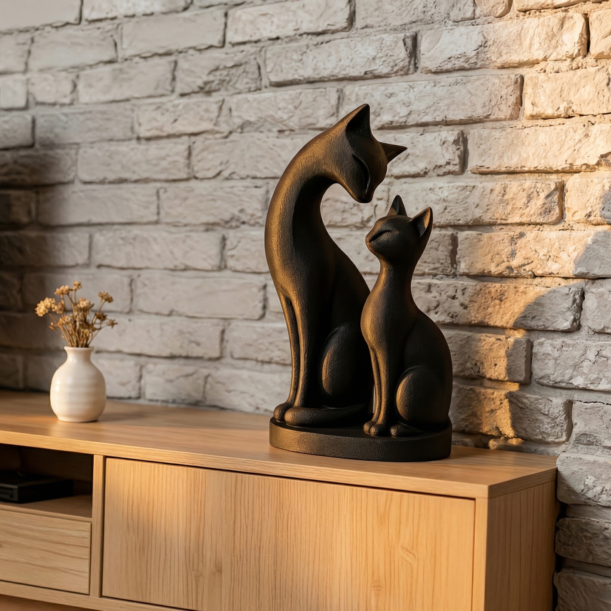 3D Printed Creative Cat Statue