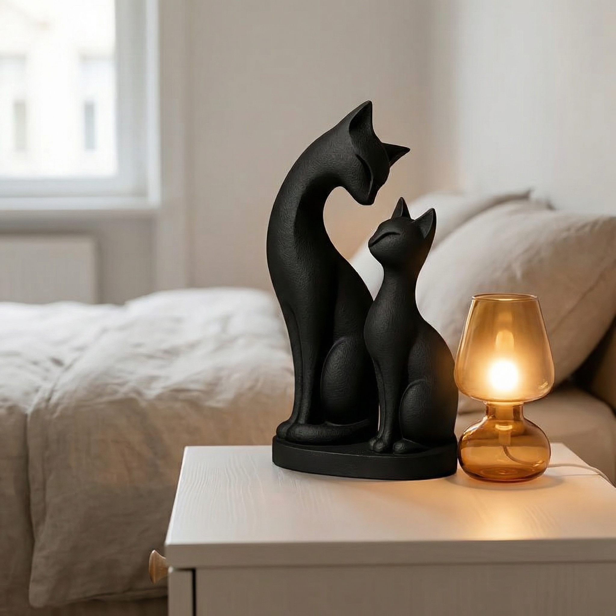 3D Printed Creative Cat Statue