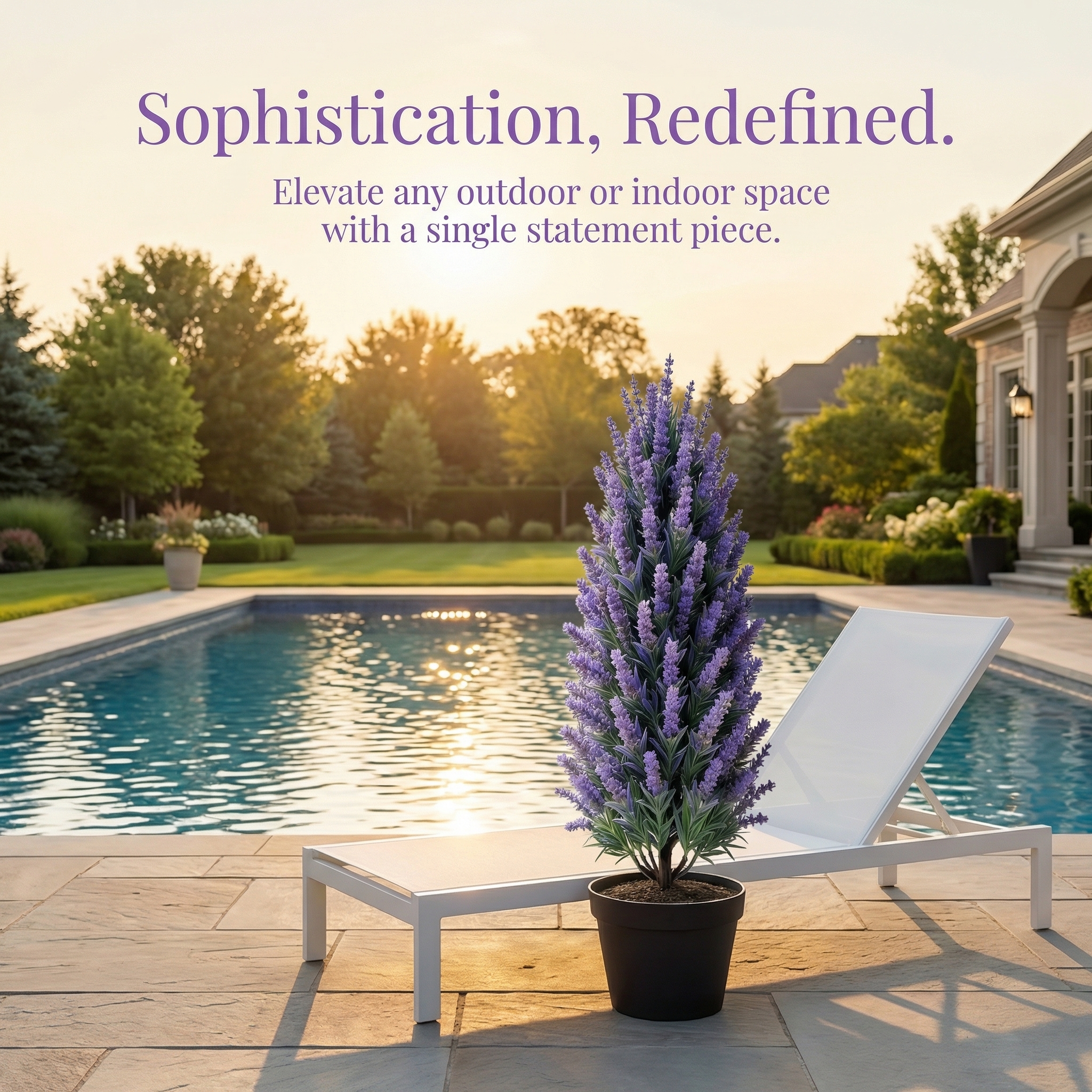 22英寸豪华限量版仿真薰衣草植物