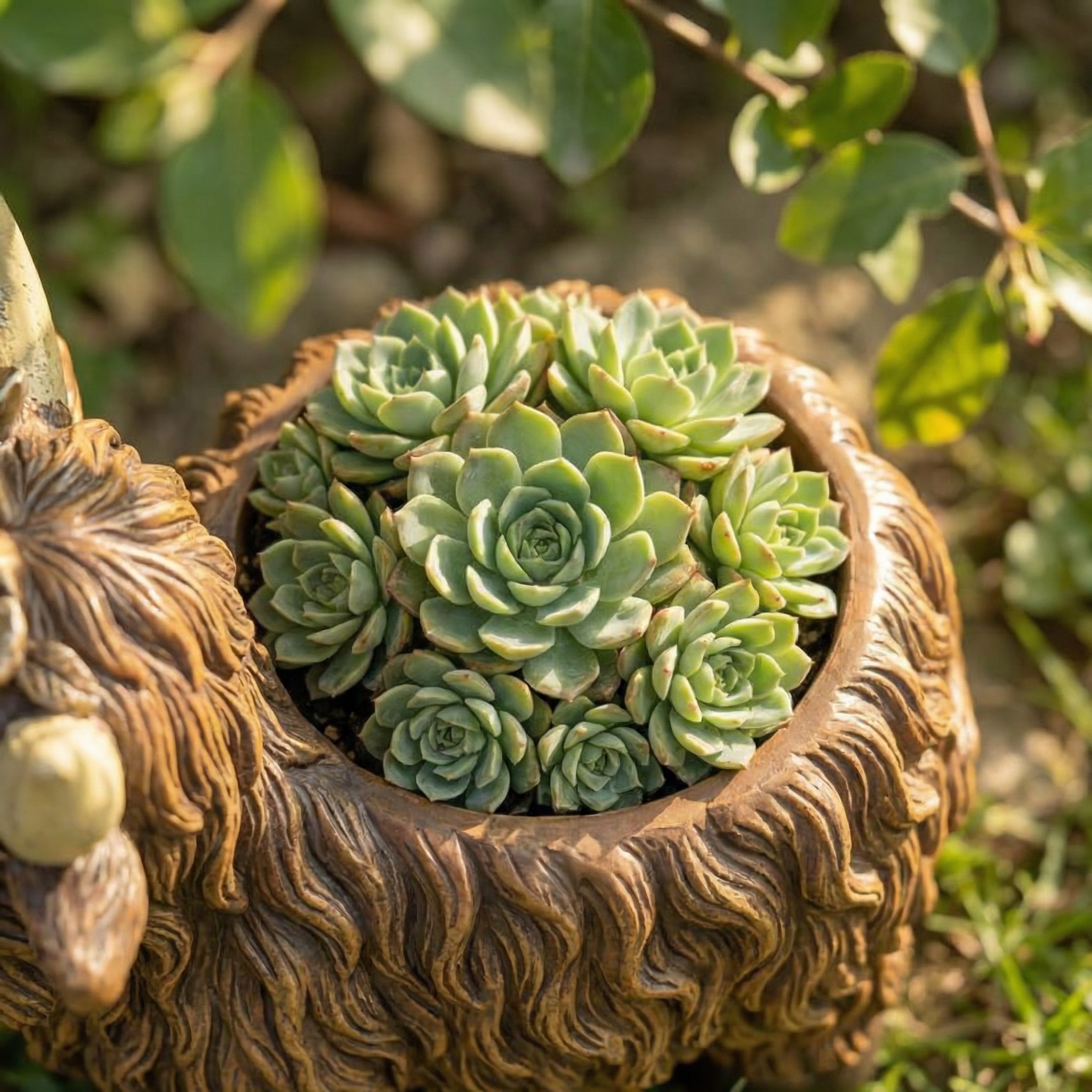 Cute Highland Cow Mother & Baby Resin Planter