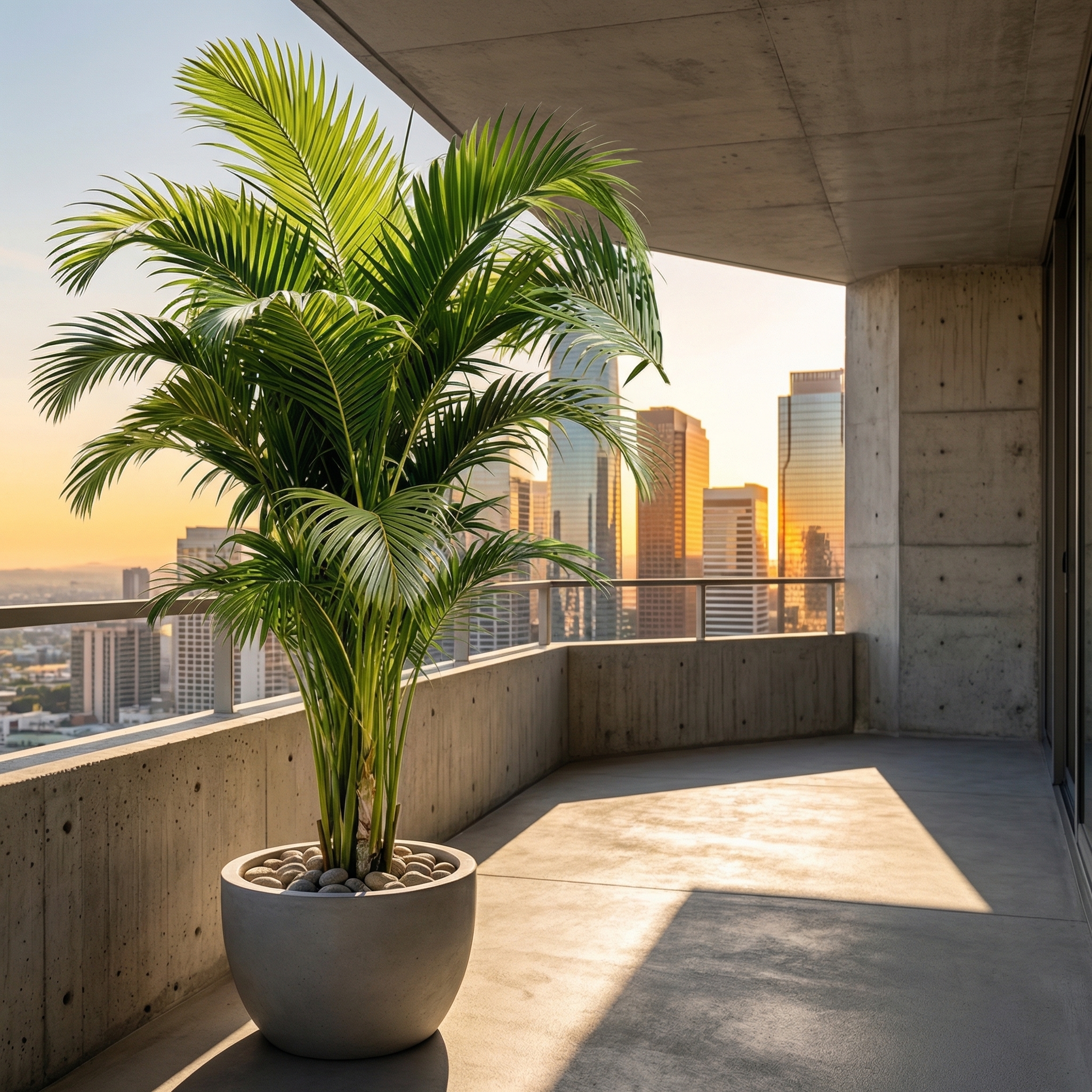 Faux Palm Tree with Lush Green Leaves