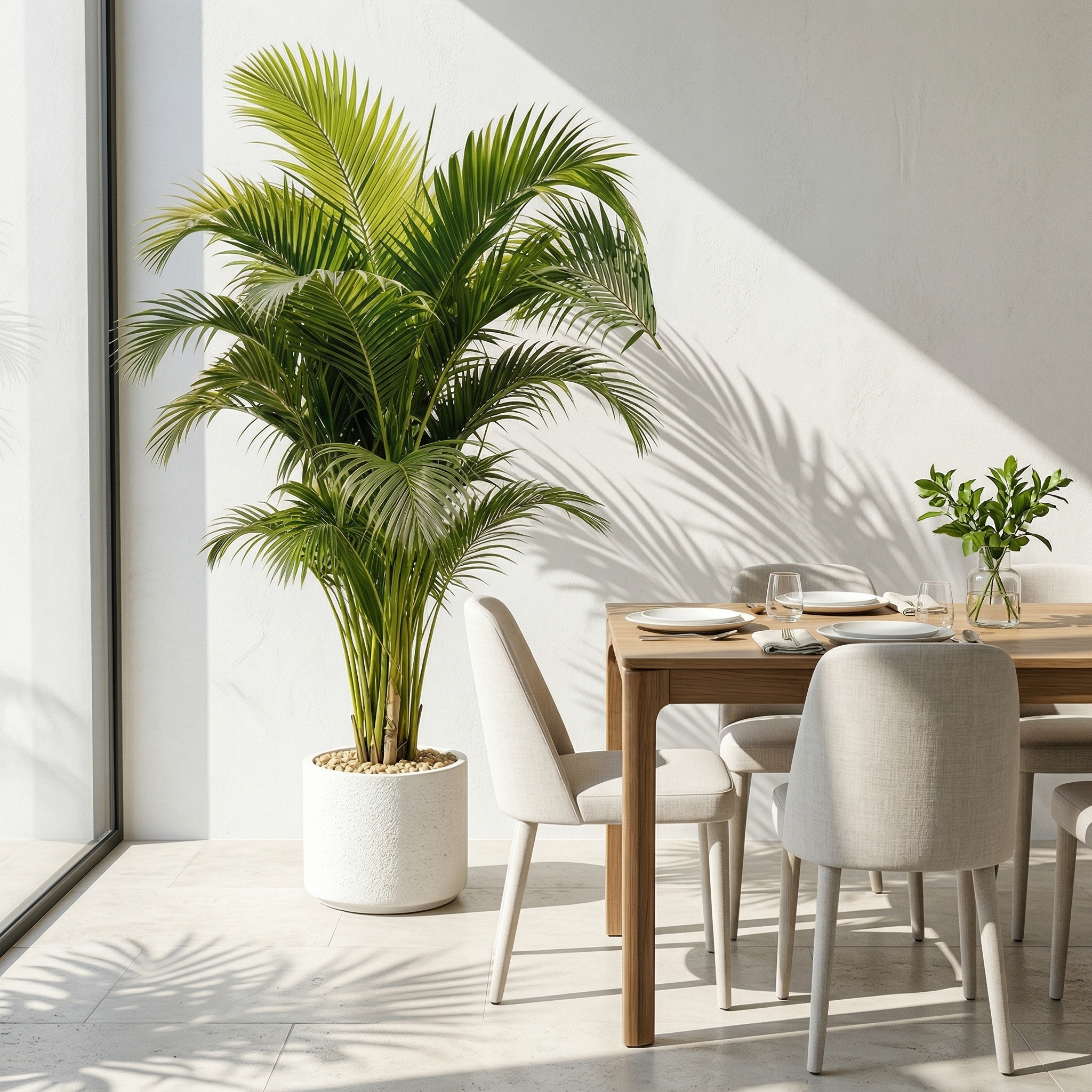 Faux Palm Tree with Lush Green Leaves