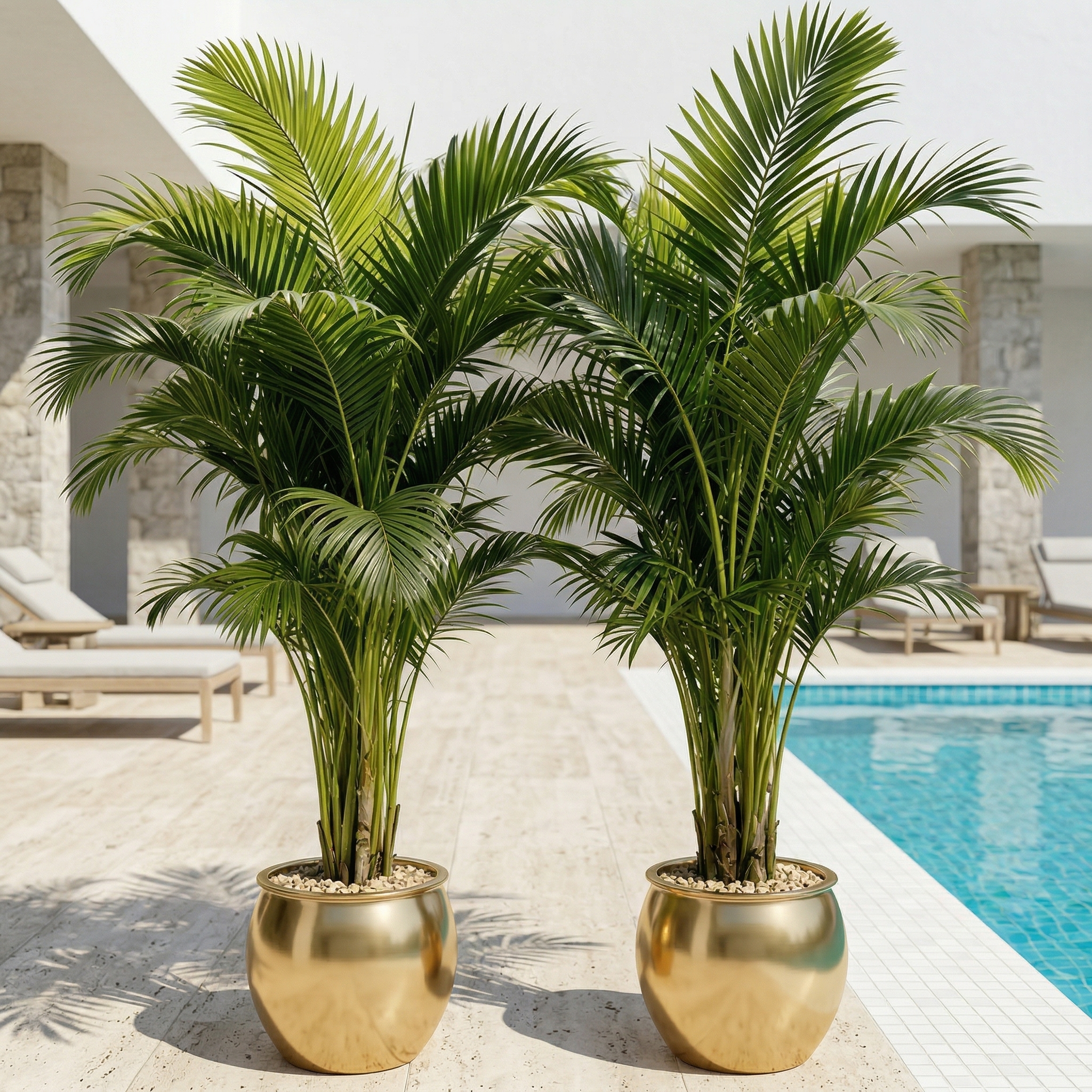Faux Palm Tree with Lush Green Leaves