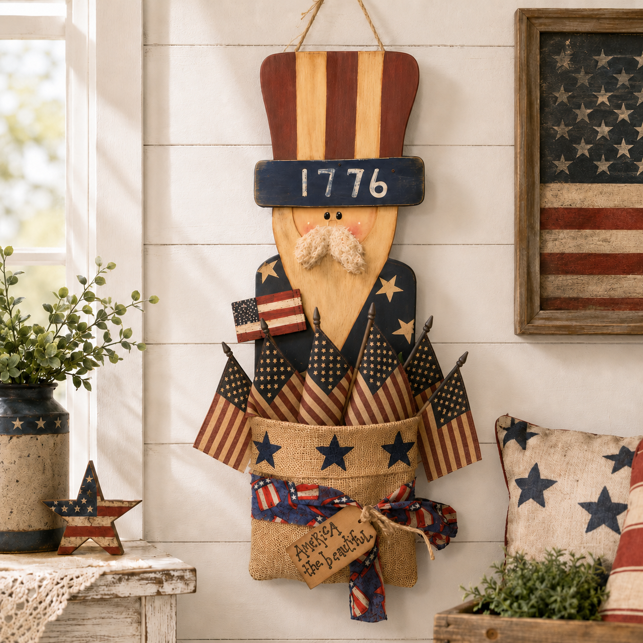 1776 Uncle Sam Wall Pocket Decor