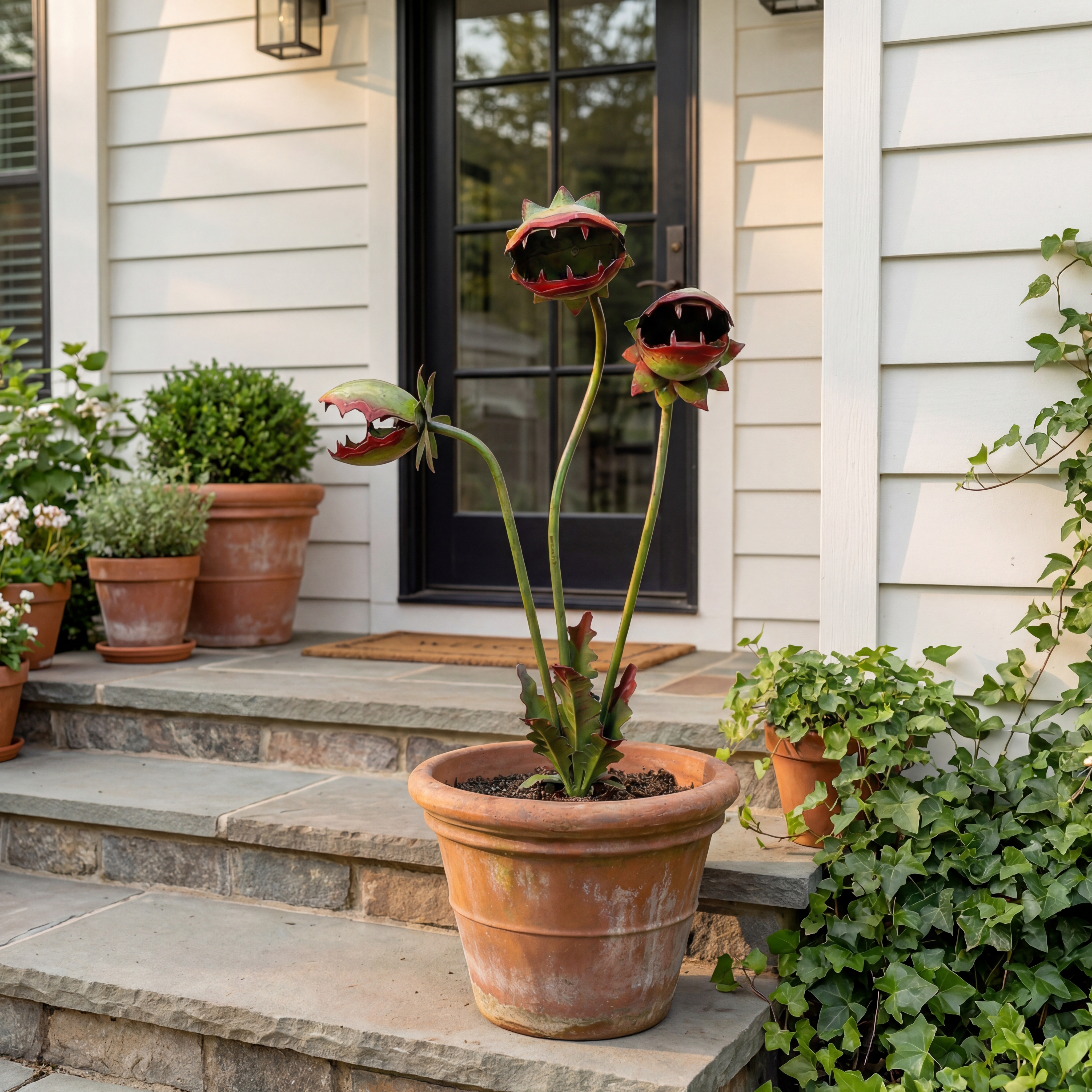 Whimsical Venus Flytrap Garden Stake