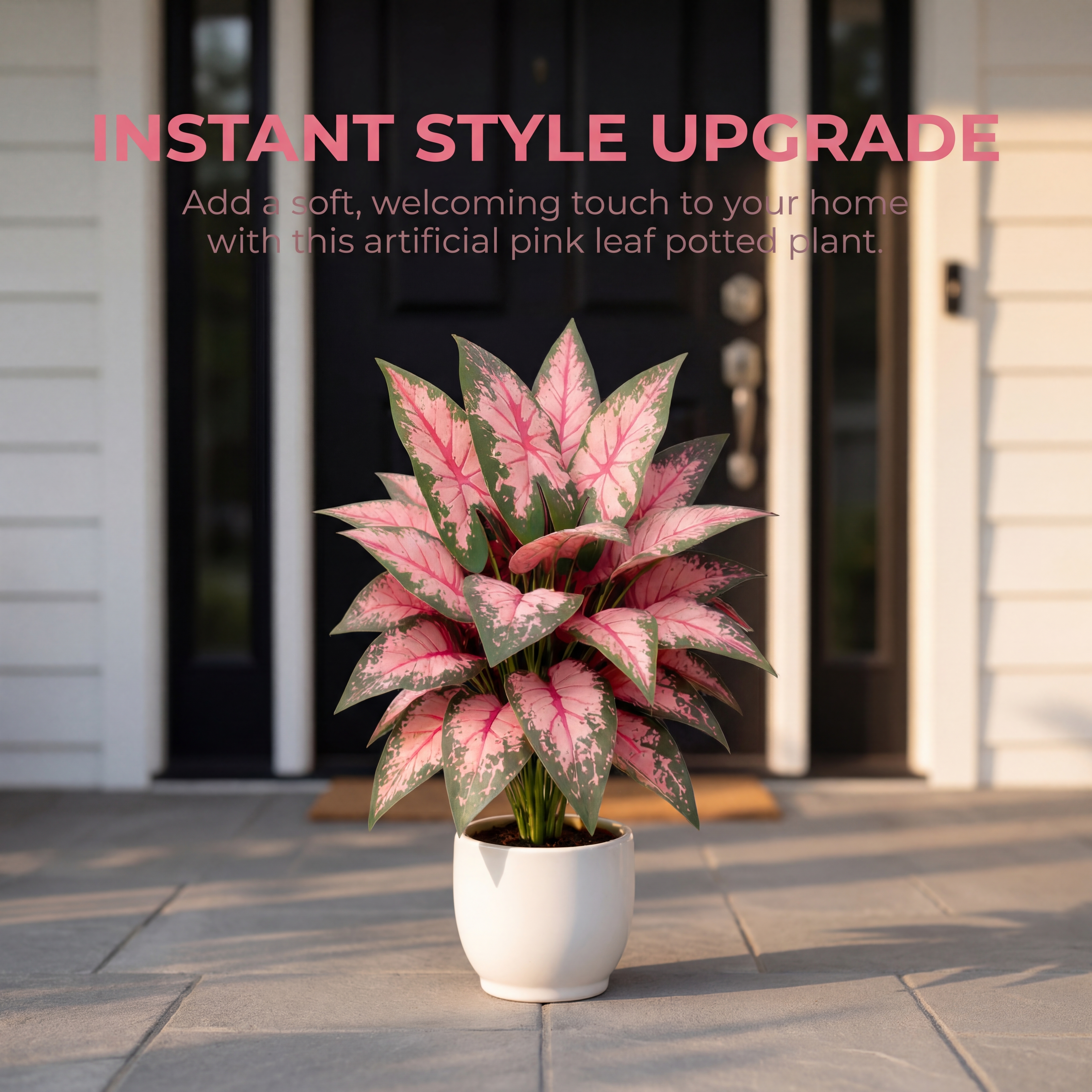 Artificial Pink Heartleaf Pothos Plant