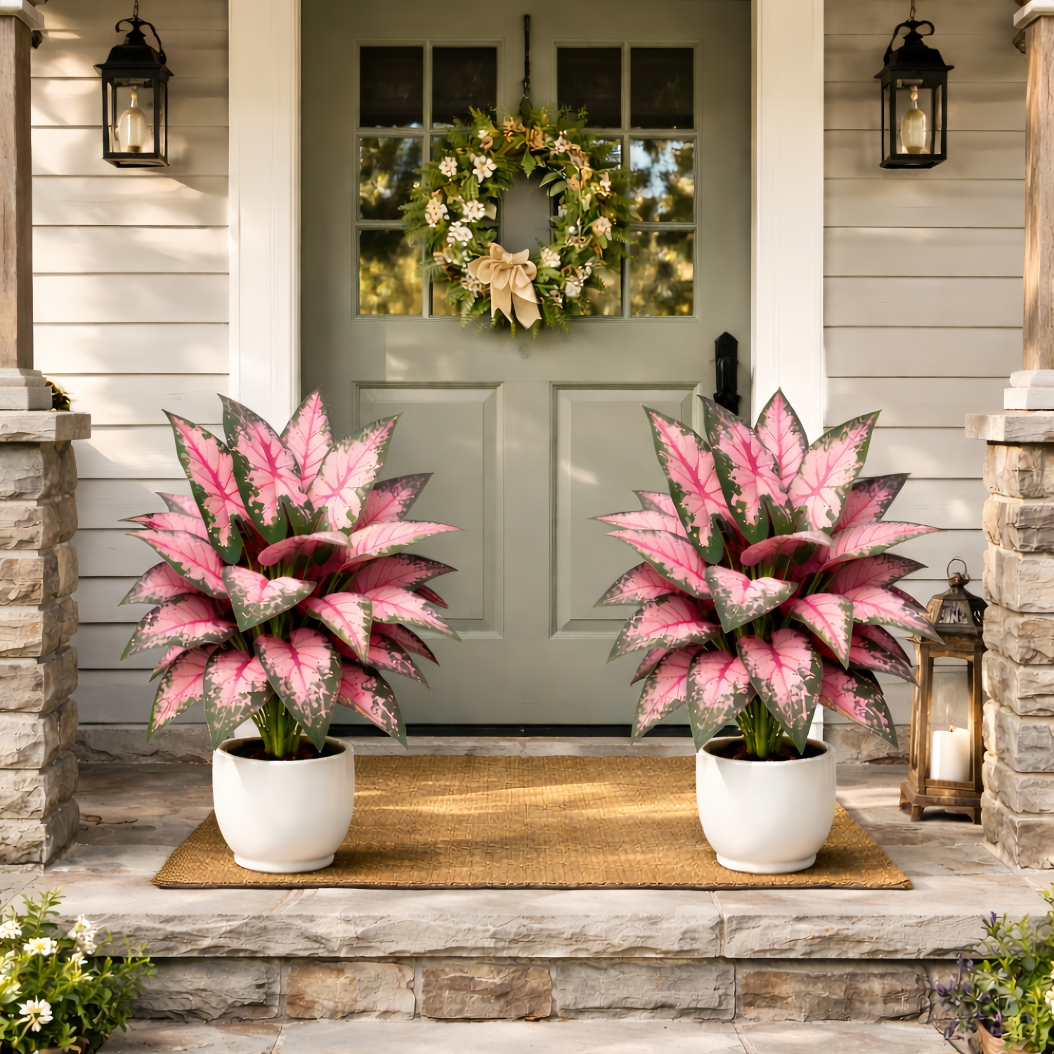 Artificial Pink Heartleaf Pothos Plant