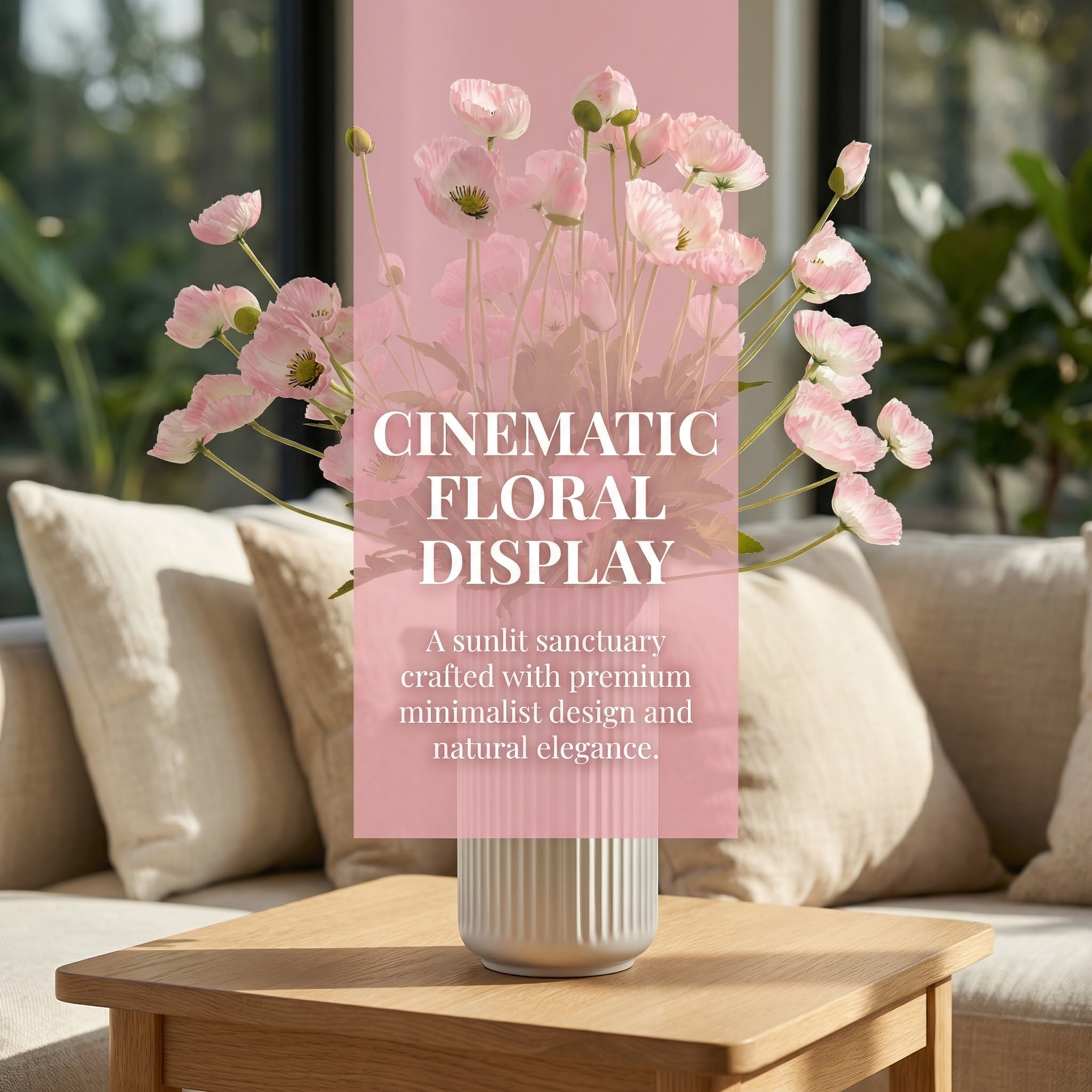 Lifelike Poppy Floral Arrangement