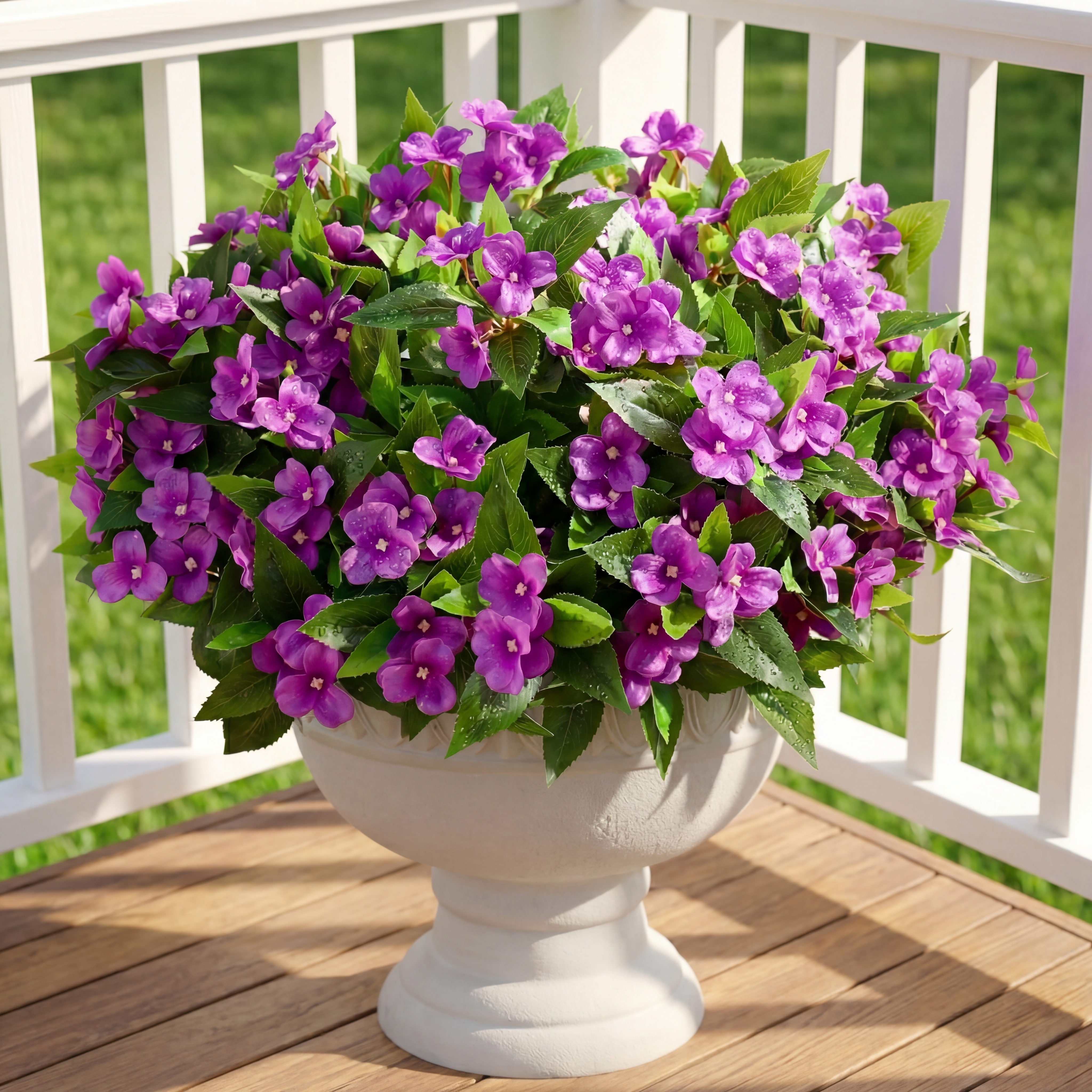 Full Bloom Impatiens Potted Flowers