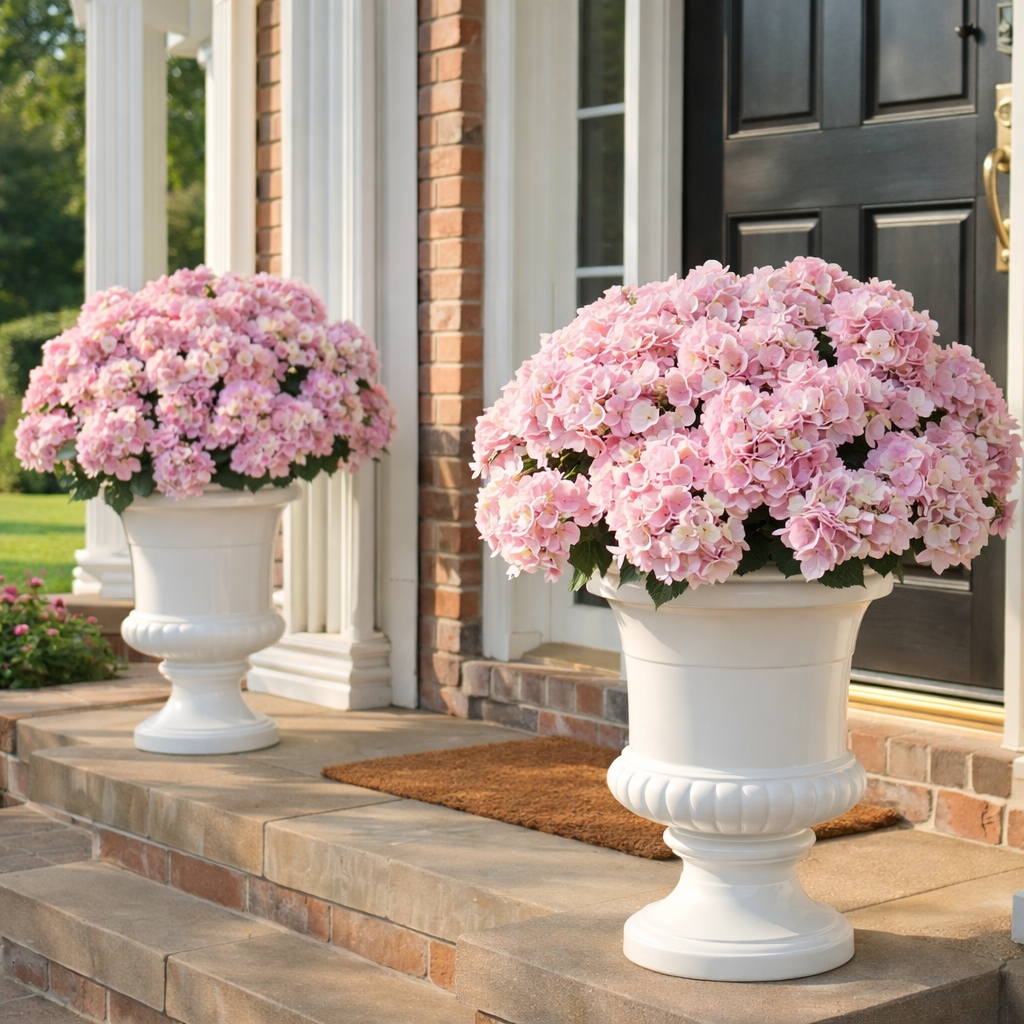 5-Head Hydrangea Stem for Indoor & Outdoor Use – UV Protected