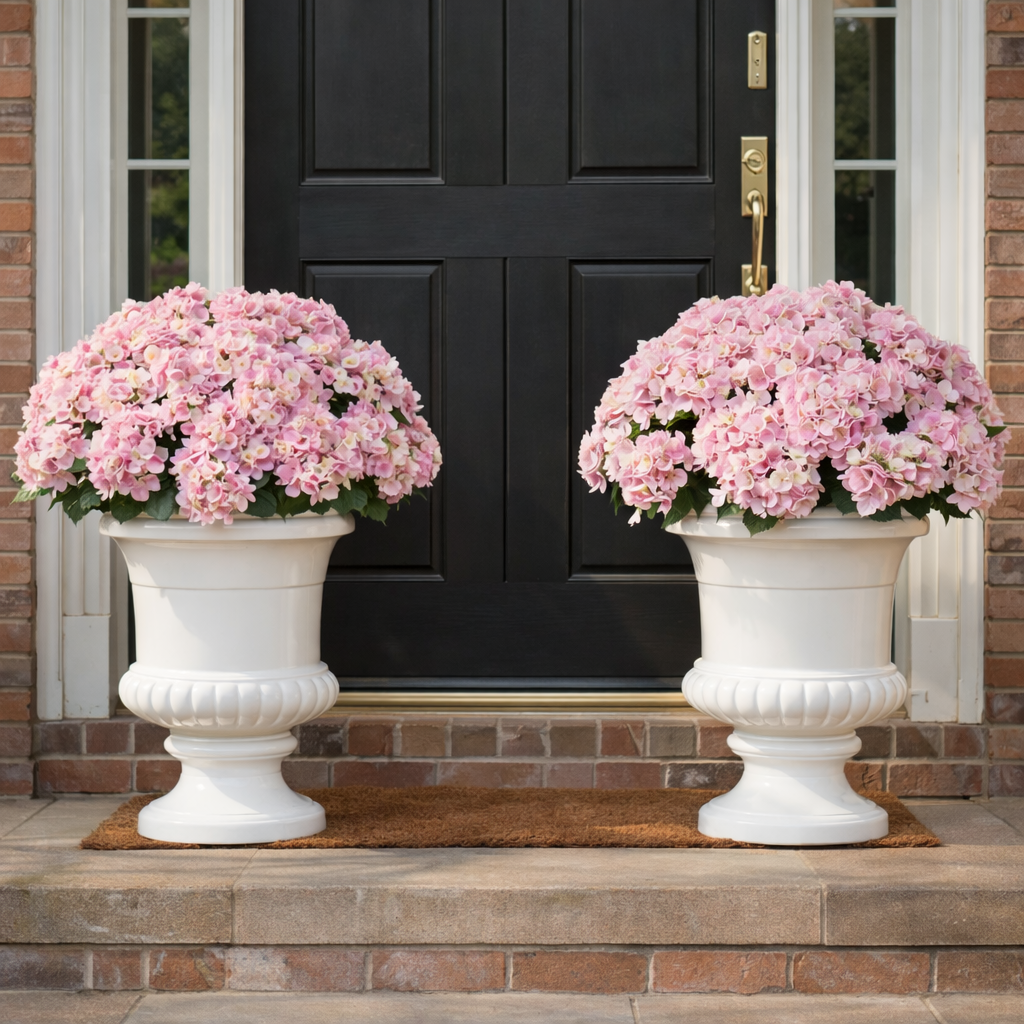 5-Head Hydrangea Stem for Indoor & Outdoor Use – UV Protected